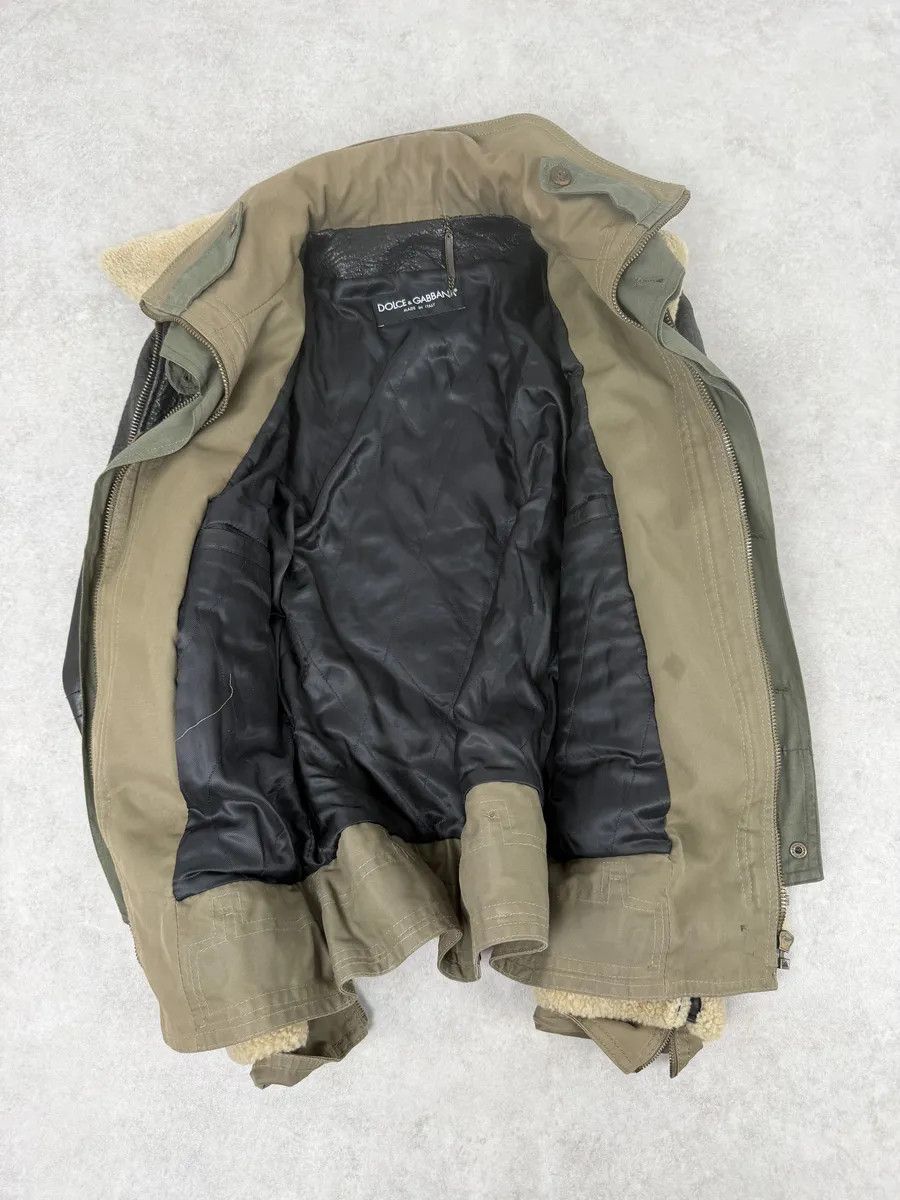 Dolce & Gabbana FW2005 Dolce & Gabbana Heavy Shearling Army Combat Leather Jacket Size US M / EU 48-50 / 2 - 13 Thumbnail