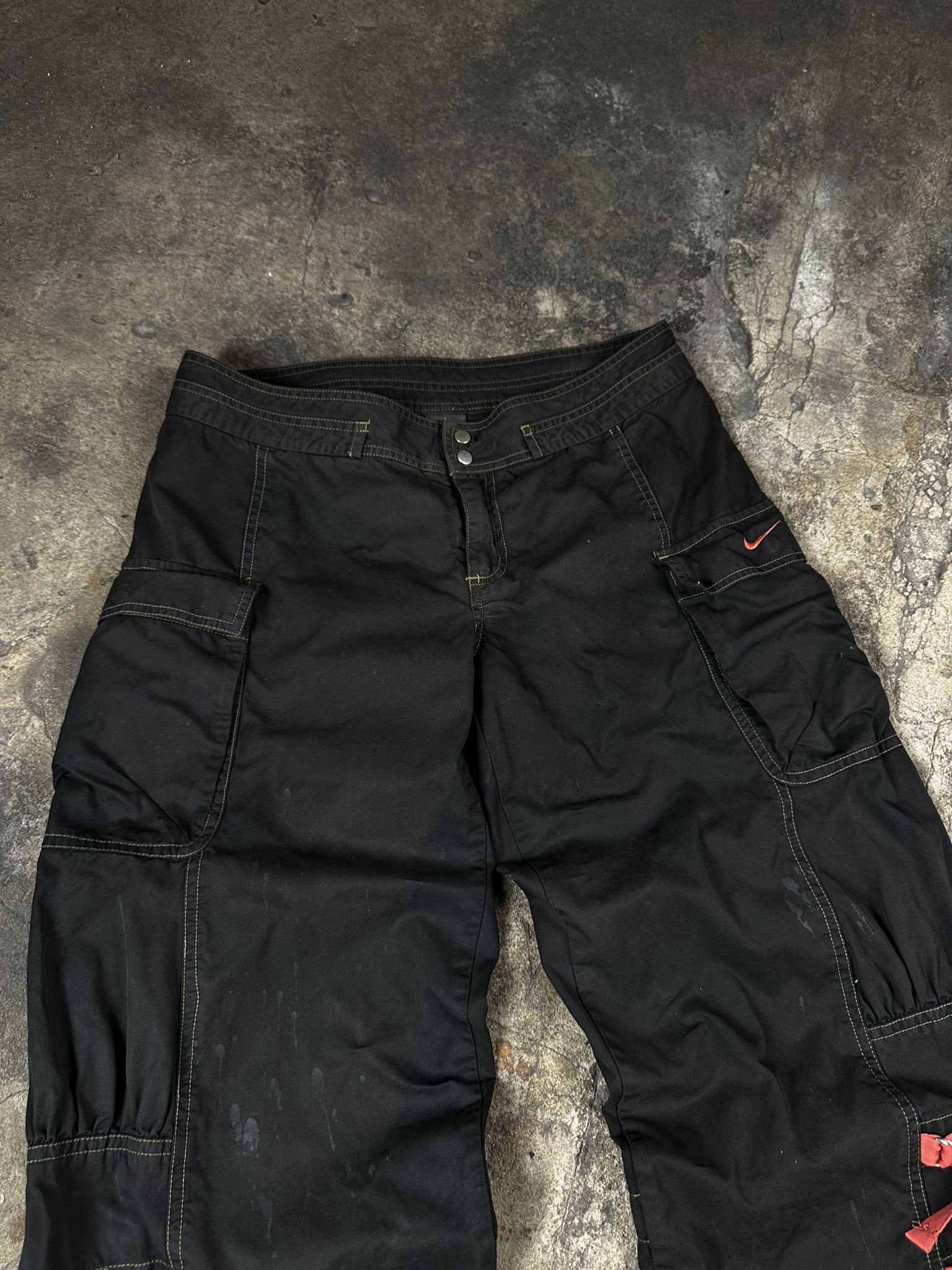 Nike 2000s Nike Baggy Parachute Cargo Y2k Oversized Pants Size US 32 / EU 48 - 3 Thumbnail