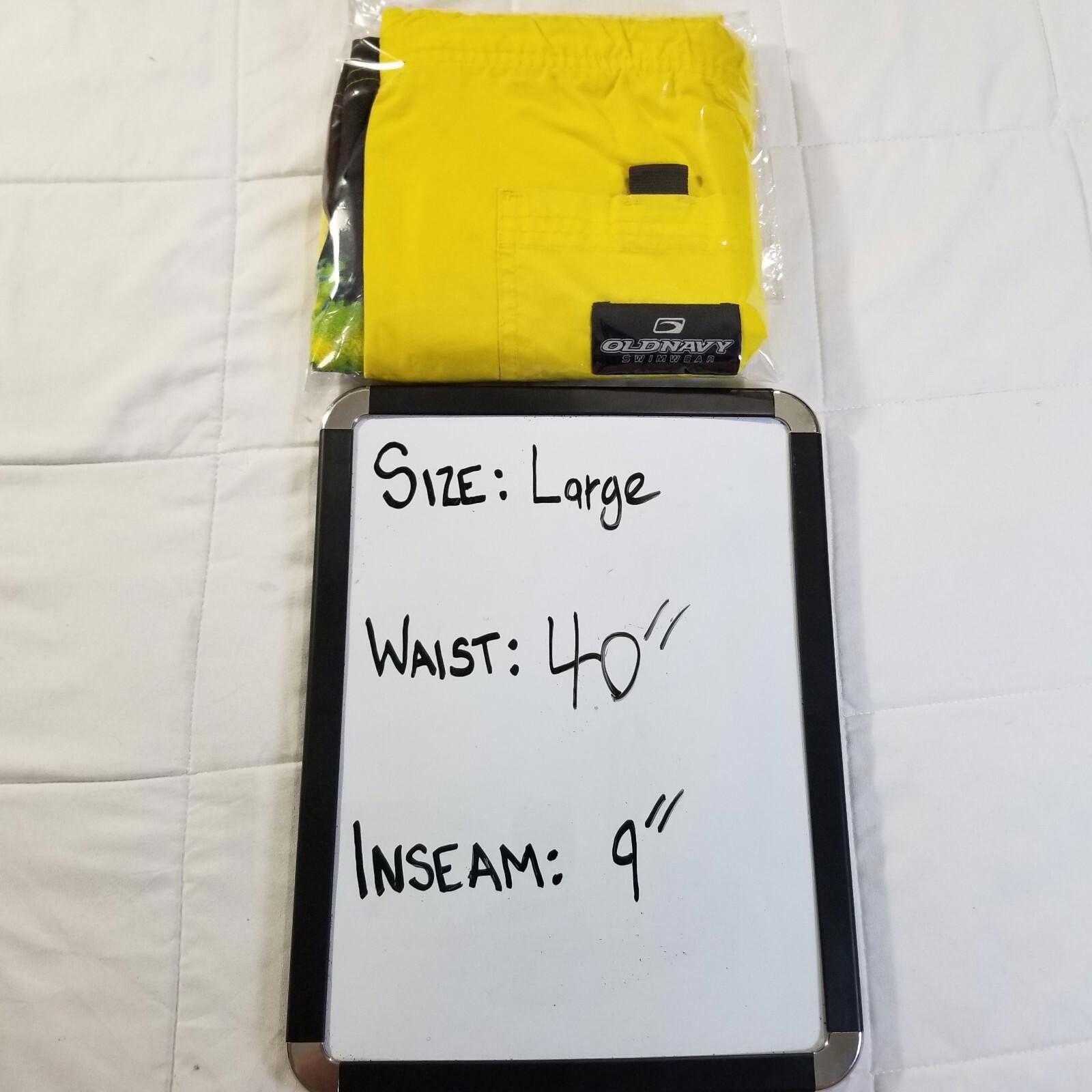 Old Navy Old School Navy Yellow Surfer Swim Shorts Large Size US 34 / EU 50 - 12 Thumbnail