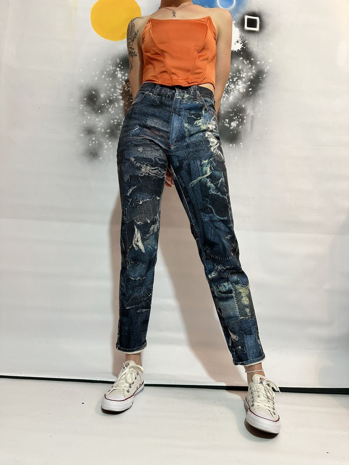 Japanese Brand × Jean Paul Gaultier Jean Paul Gaultier Insane Denim Jeans Pants Size 27" / US 4 / IT 40 - 4 Thumbnail