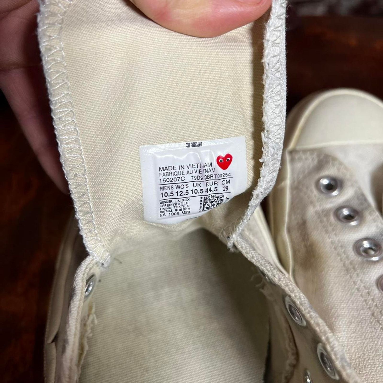 Converse Converse x PLAY Comme des Garçons Chuck 70 Size US 10.5 / EU 43-44 - 8 Thumbnail