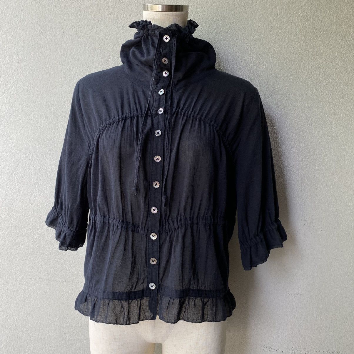 Pink House PINK HOUSE Lightweight Chiffon Ruffle Blouse Size M / US 6-8 / IT 42-44 - 11 Thumbnail