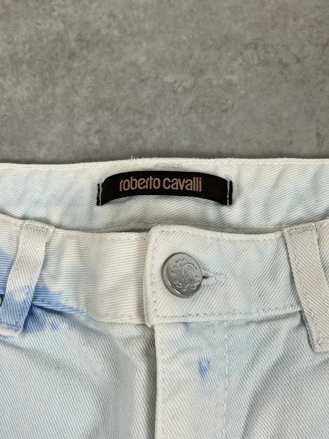Roberto Cavalli 2010s Roberto Cavalli Leaves Tribal White Pants Size 28" / US 6 / IT 42 - 11 Thumbnail