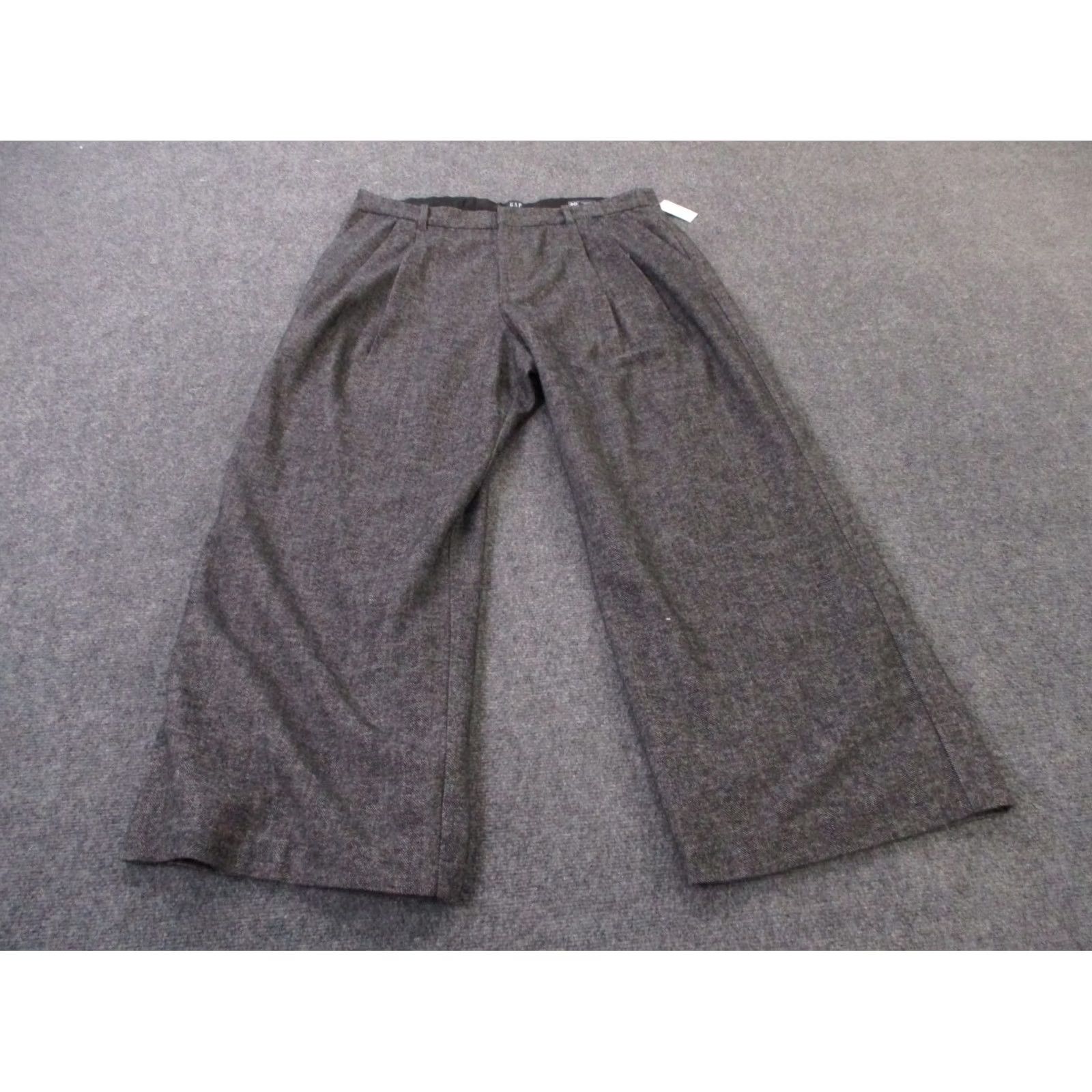Gap Gap Women Pants 20 Gray Wool 365 High Rise Trouser Wide Leg Business NEW Size 27" / US 4 / IT 40 - 2 Thumbnail