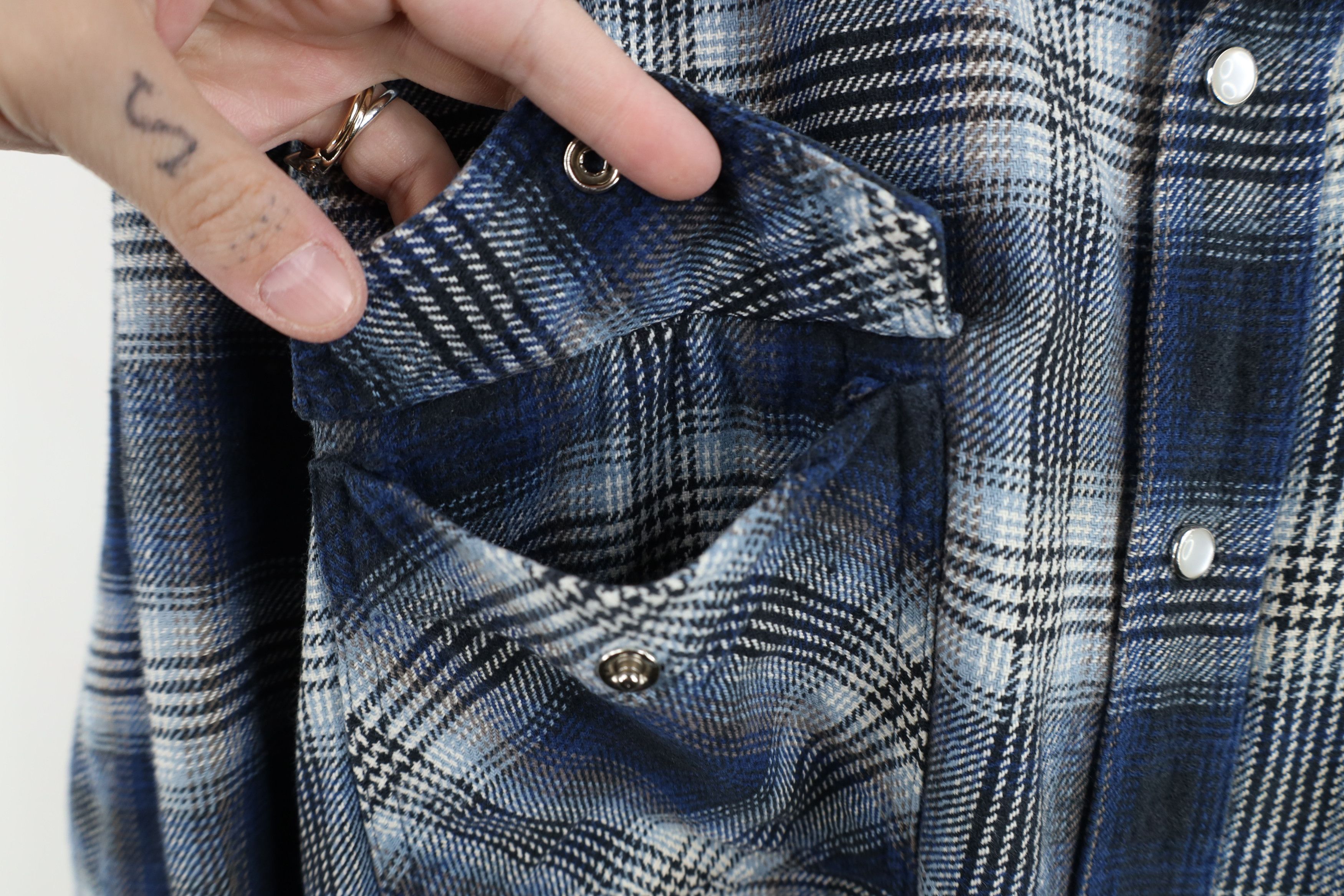 Vintage Vintage 90s Streetwear Flannel Western Snap Button Shirt Size US XXL / EU 58 / 5 - 5 Thumbnail