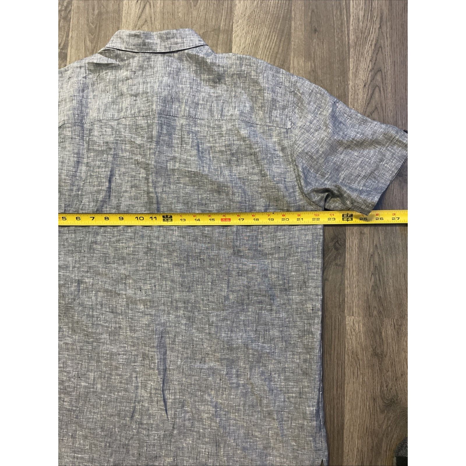 Cubavera Cubavera Shirt Mens Medium Blue Chambray Short Sleeve Button Size US M / EU 48-50 / 2 - 9 Thumbnail