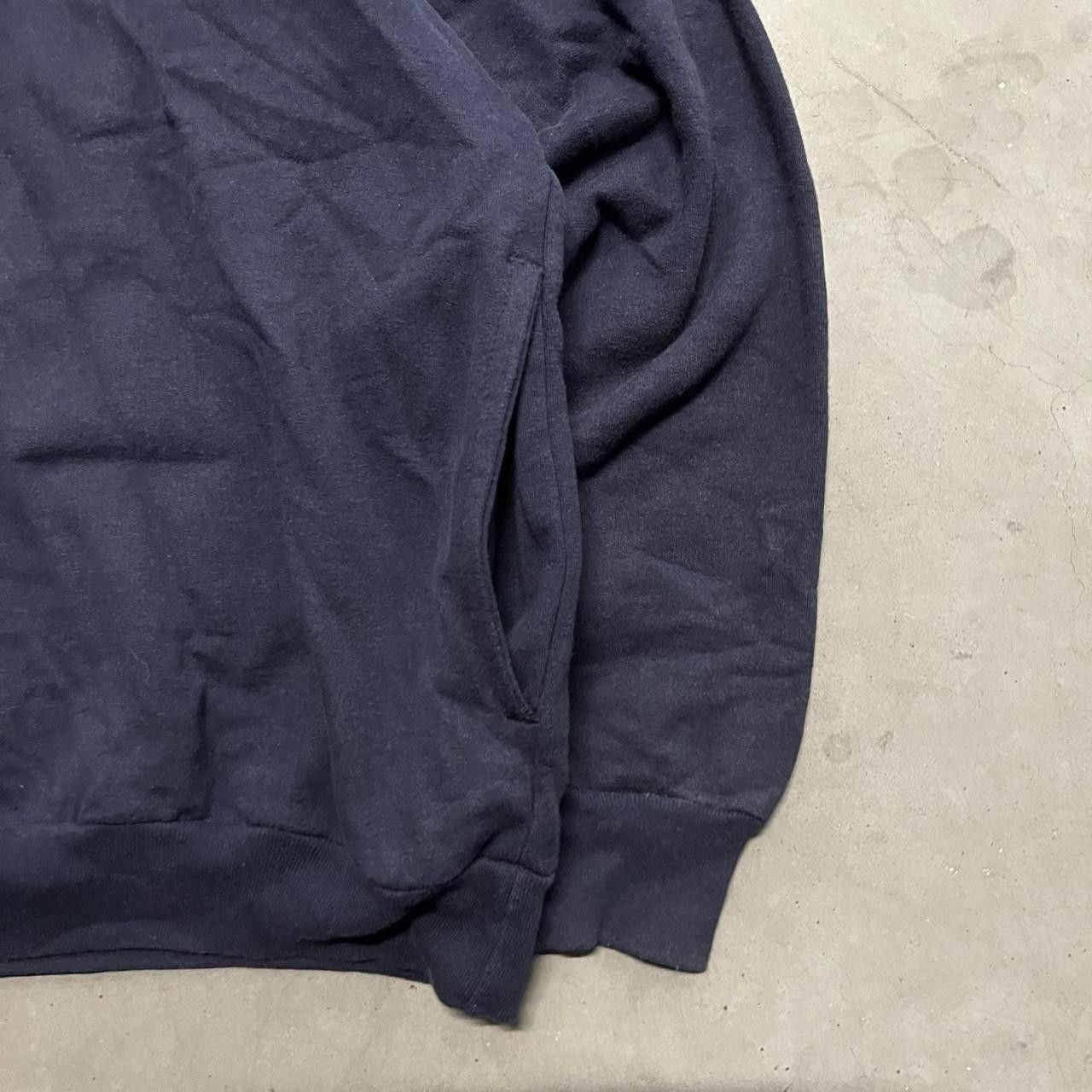 Vintage Crazy Vintage Y2K/2000s Blank Navy Blue Grunge Hoodie! Size US XL / EU 56 / 4 - 2 Thumbnail