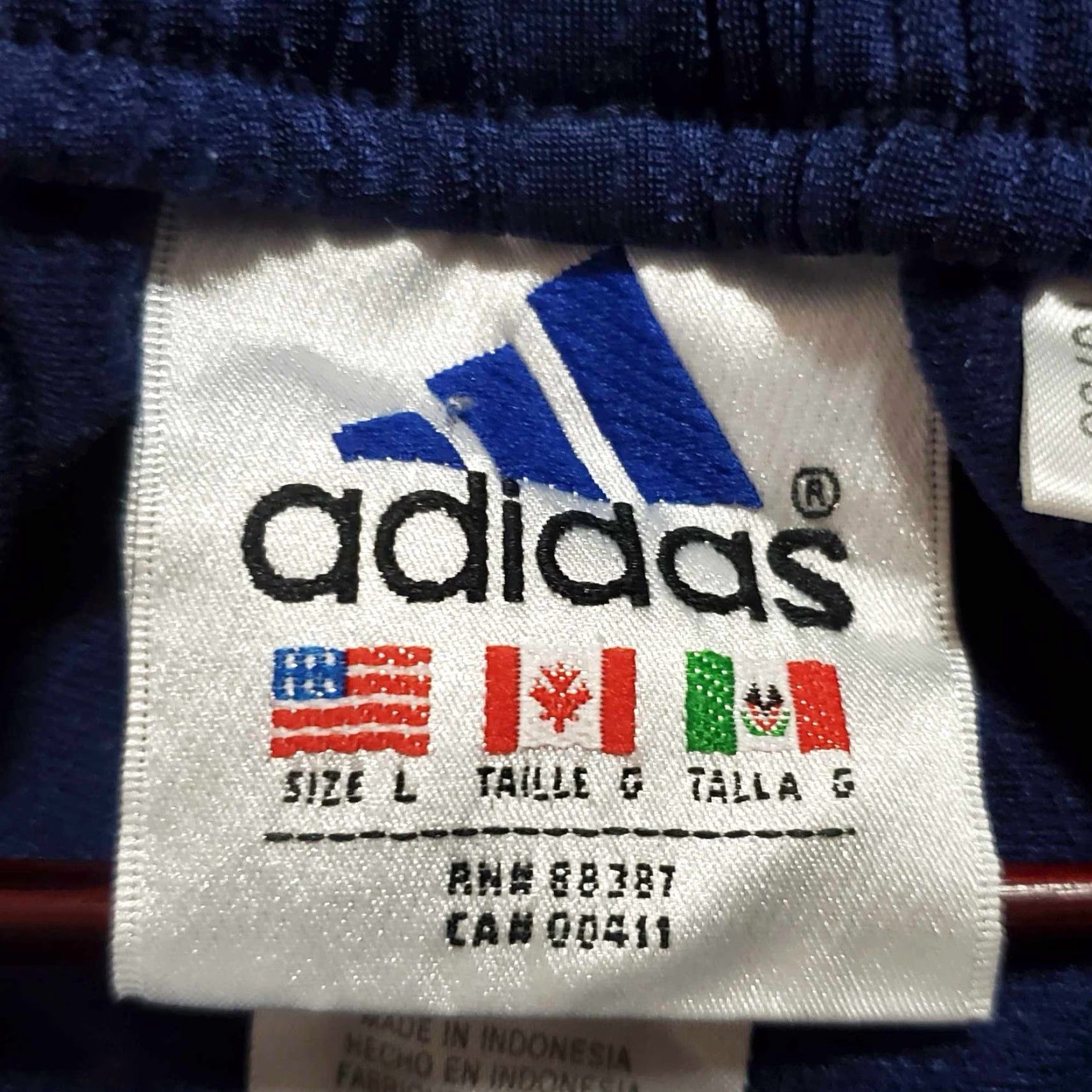 Adidas VINTAGE Adidas Tear Away Pants Men L Blue Track Pants Adults Tear Away Warm Up Size US 33 - 3 Thumbnail