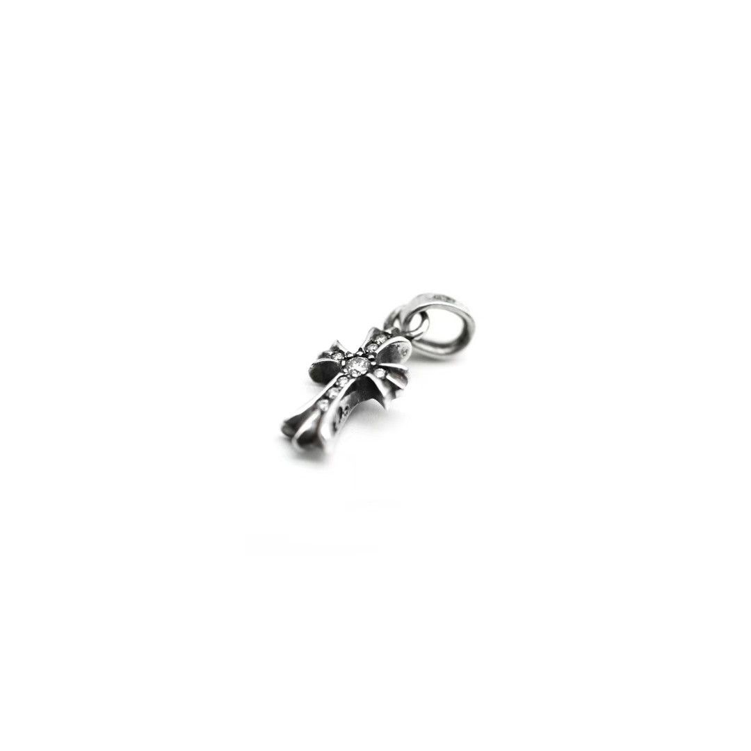 Chrome Hearts Chrome Hearts Silver Diamonds Babyfat Cross Charm Pendant Size ONE SIZE - 3 Thumbnail