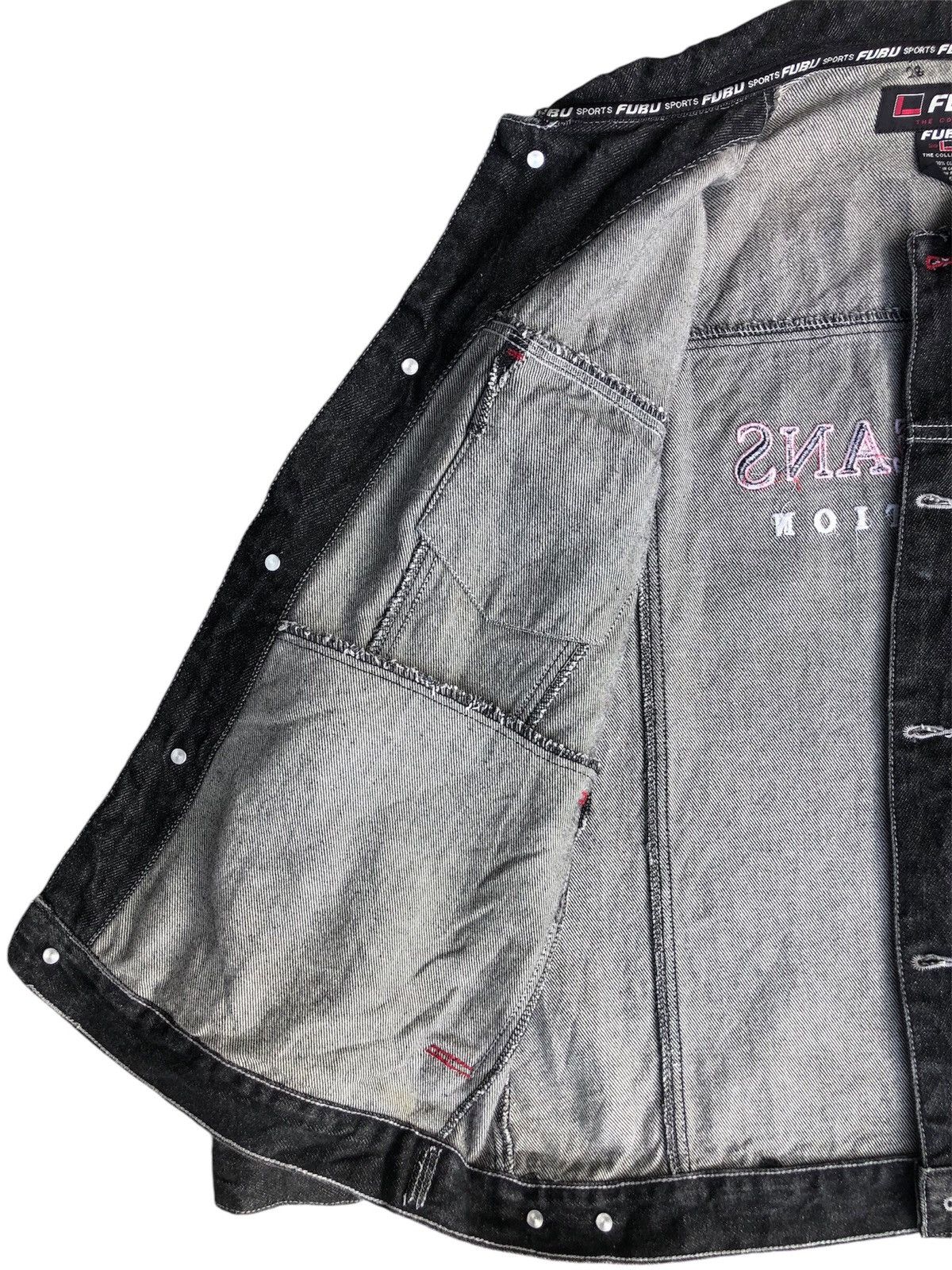 Fubu Y2k Fubu Denim Jacket Embroidered Jeans Size US L / EU 52-54 / 3 - 6 Thumbnail