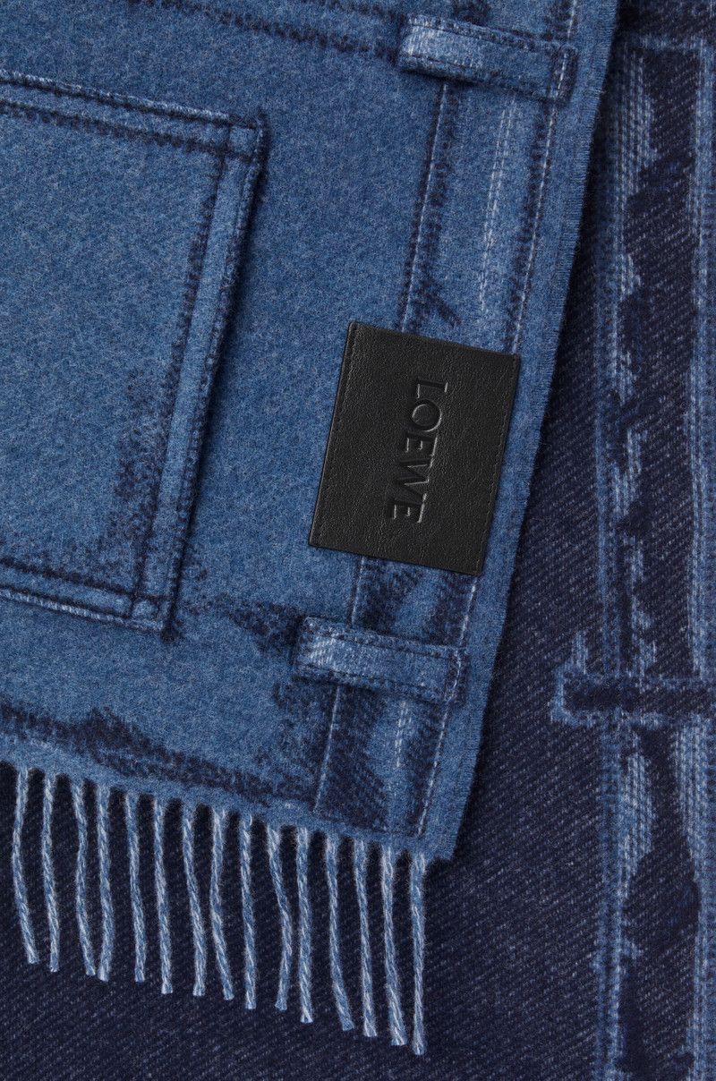 Loewe o1in1g0426 Size: 38 x 180 cm / Scarf in Blue Size ONE SIZE - 3 Thumbnail