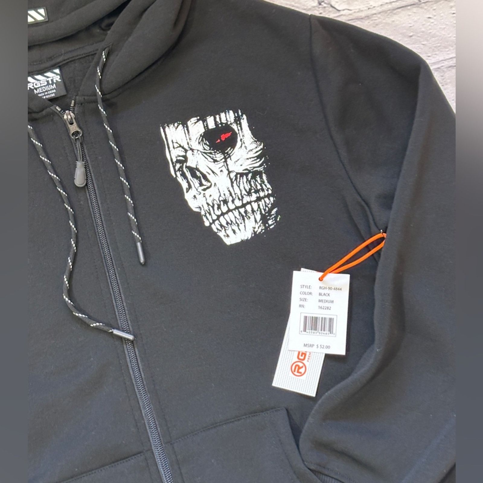 Other NWT RGSTR Graphic Skull Full Zip Hoodie in Black Size US M / EU 48-50 / 2 - 3 Thumbnail
