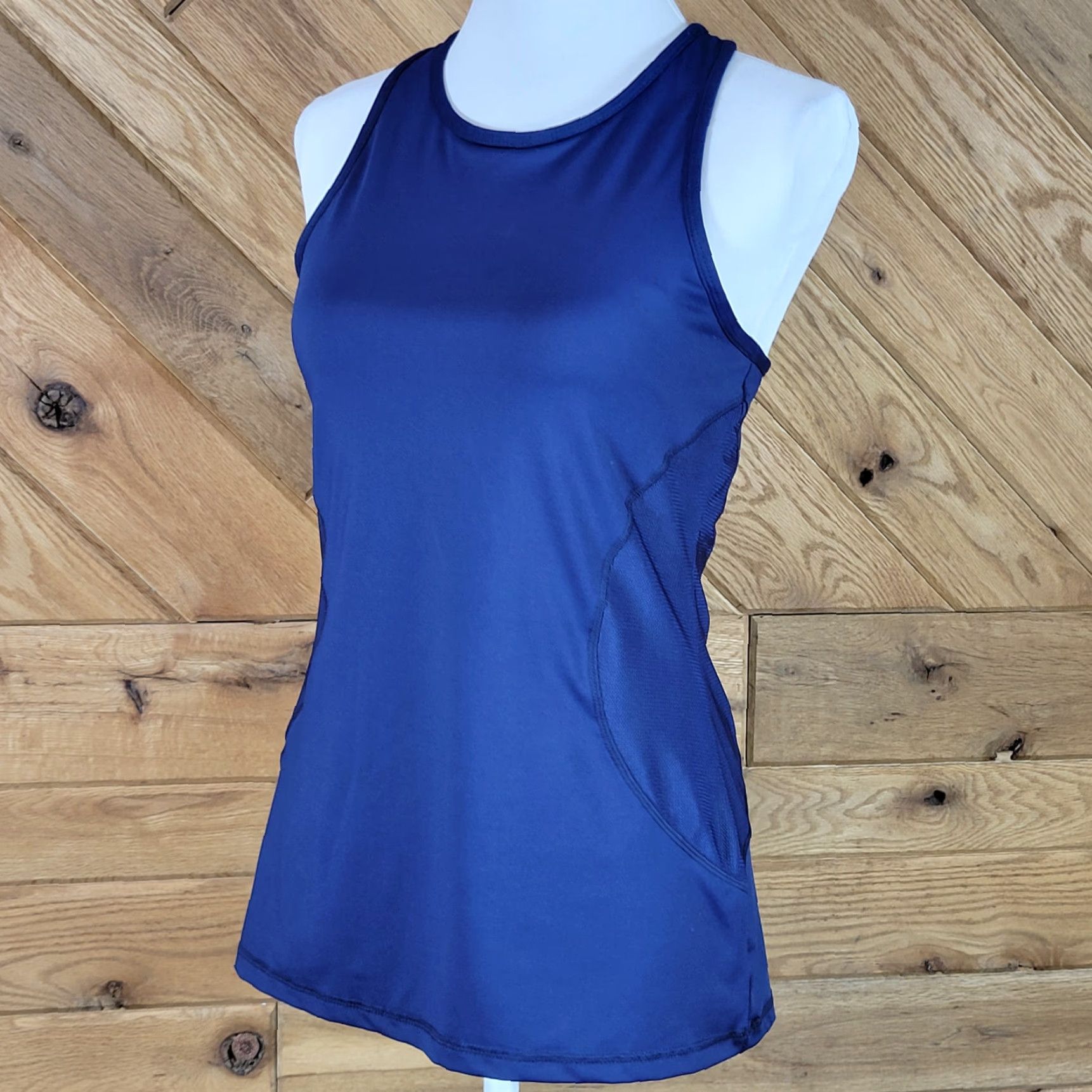 Kyodan Kyodan Womens Tank Top Sleeveless Crew Neck Racerback Dark Navy Dark Blue M Activewear Gym Training (Adult) Womens Size M / US 6-8 / IT 42-44 - 5 Thumbnail