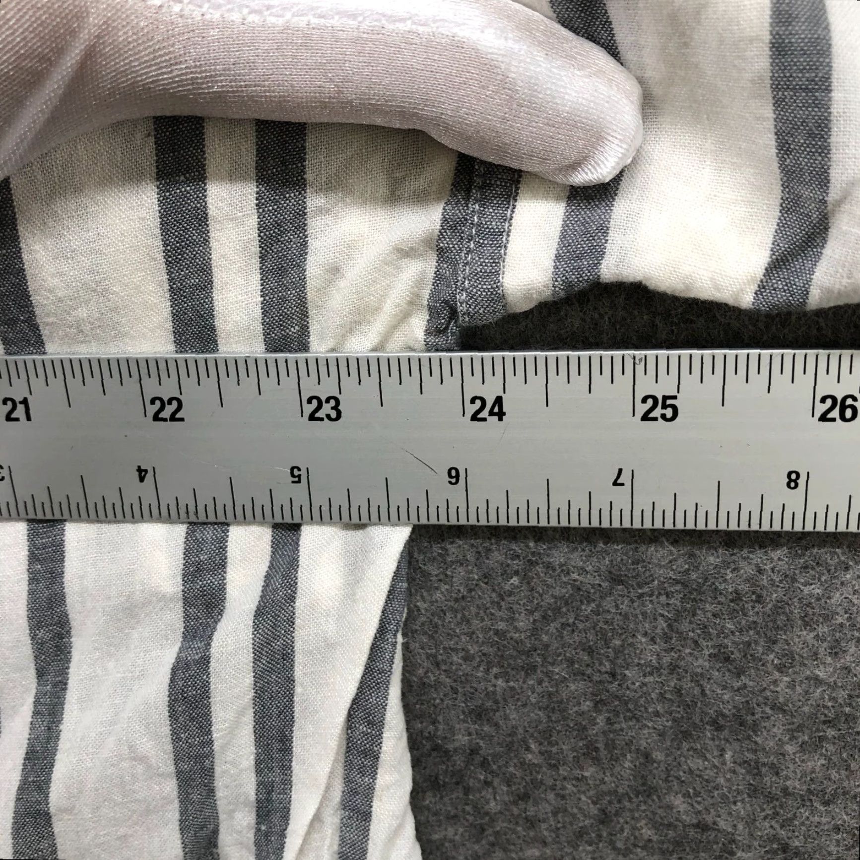 Vintage Jachs Girlfriend Shirt Womens S White Gray Striped Linen Cotton Short Sleeve Size S / US 4 / IT 40 - 6 Thumbnail