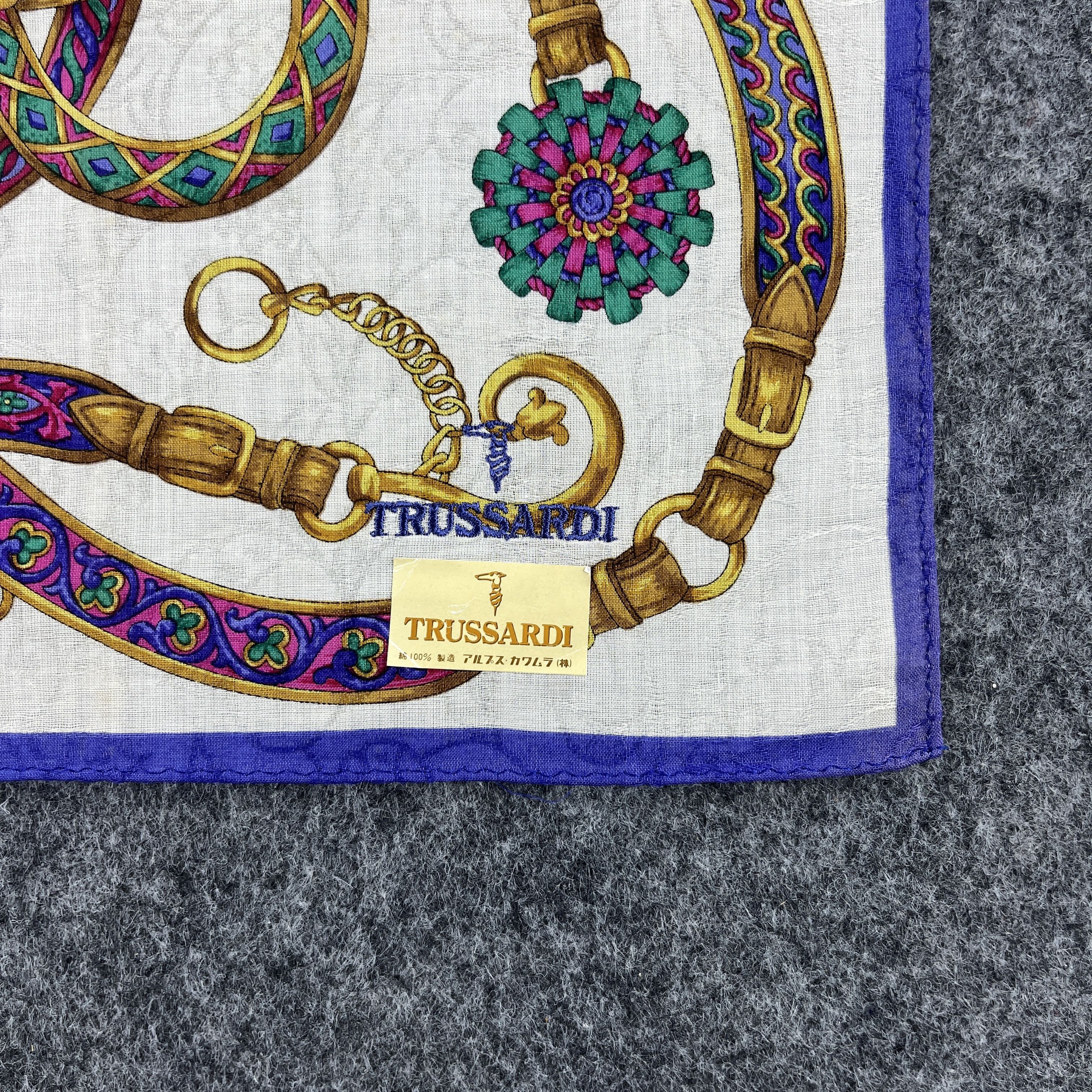 Trussardi × Vintage Trussardi Handkerchief / Bandana / Neckerchief B377 Size ONE SIZE - 2 Thumbnail