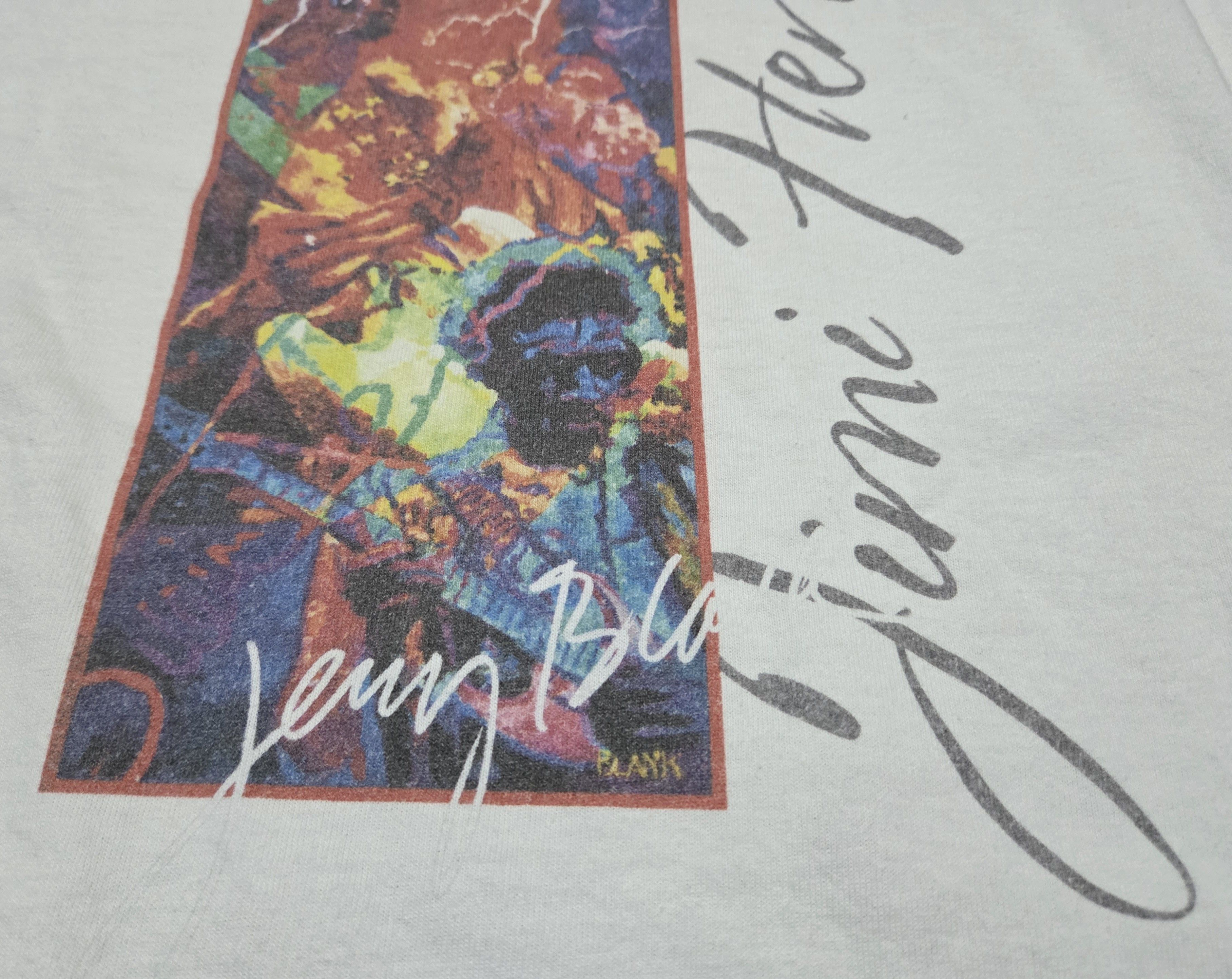 Band Tees × Vintage Rare! Vintage Jimi Hendrix Jerry Blank Artwork Promo Shirt Size US XXL / EU 58 / 5 - 6 Thumbnail
