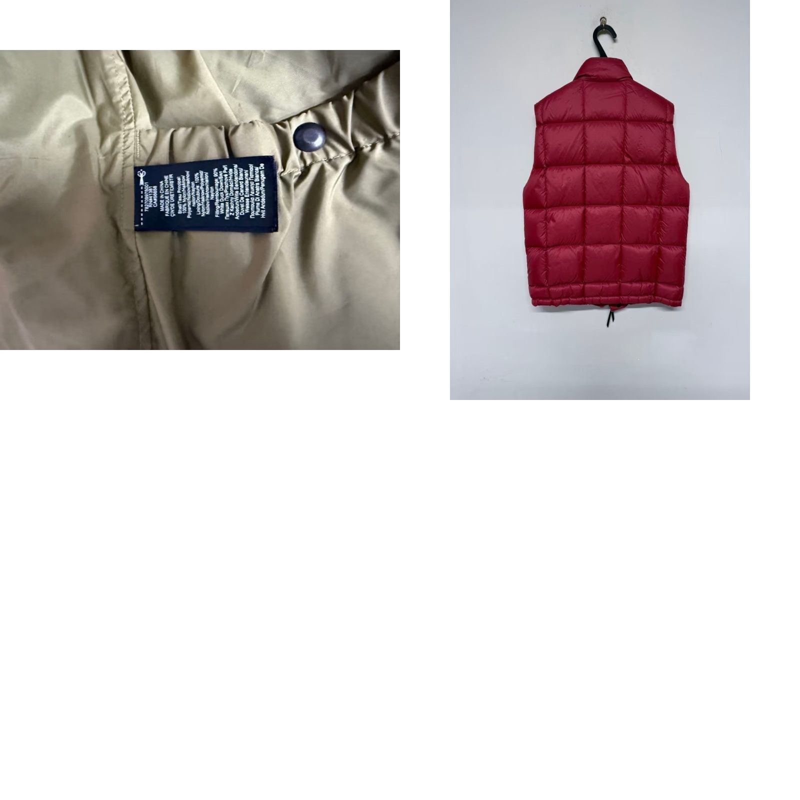 Vintage RRL Vest Red Nylon Leather Trim Quilted Down Size S Mens Size US S / EU 44-46 / 1 - 8 Thumbnail