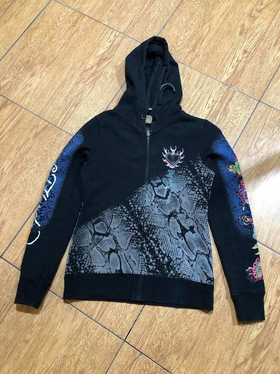 Christian Audigier Ed Hardy Christian Audigier Hoodie Jumper Printed Pullover Size S / US 4 / IT 40 - 9 Thumbnail