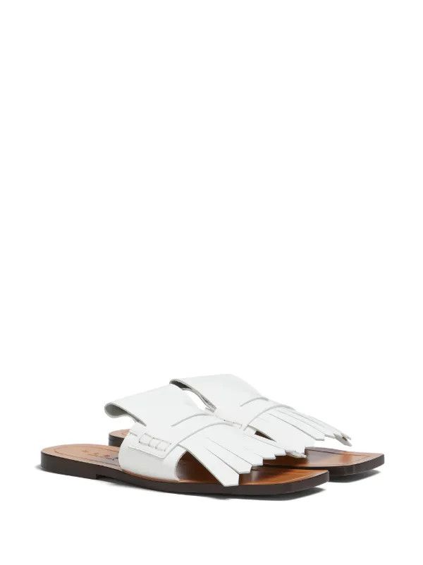 Marni oc11z0525 Leather Bambi Sandal in White Size US 9 / IT 39 - 1 Thumbnail