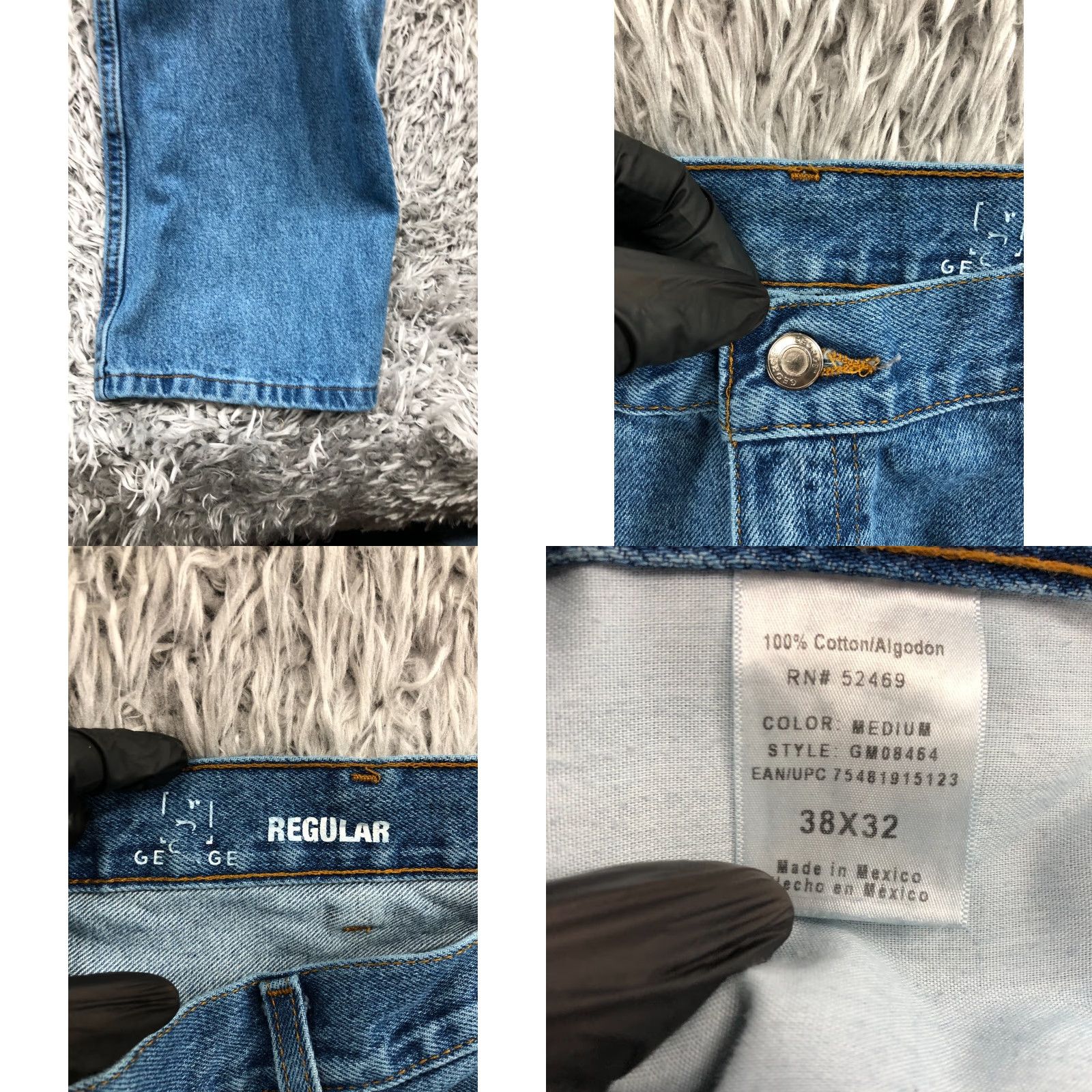George George Straight Jeans Mens 38x32 Mid Rise Medium Wash Blue Jeans Size 38 Mens George Straight Relaxed Modern Classic American Brand Clothing Size US 38 / EU 54 - 8 Thumbnail