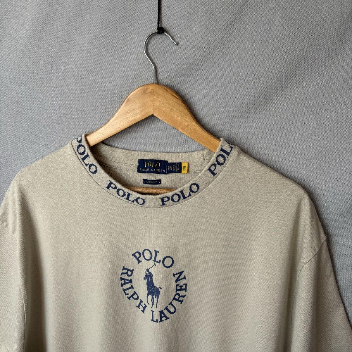 Polo Ralph Lauren Polo Ralph Lauren tee t-shirt xxl beige big logo streetwear Size US XXL / EU 58 / 5 - 3 Thumbnail
