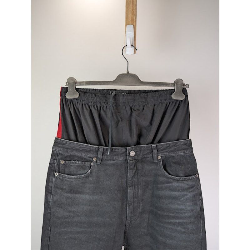 Balenciaga o1rshd1 Q:2 / Layered Kuroki Denim Jeans in Midnight Black Size US 32 / EU 48 - 10 Thumbnail