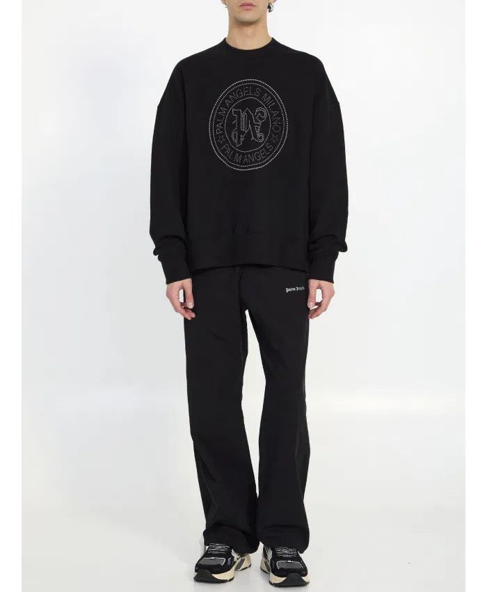 Palm Angels o1s22i1n1224 Milan Crewneck Sweatshirt in Black Size US XL / EU 56 / 4 - 2 Thumbnail