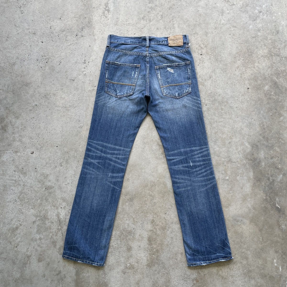 Abercrombie & Fitch W30 Vintage A&F Straight Slim Faded Distressed Jeans Pants Size US 30 / EU 46 - 13 Thumbnail