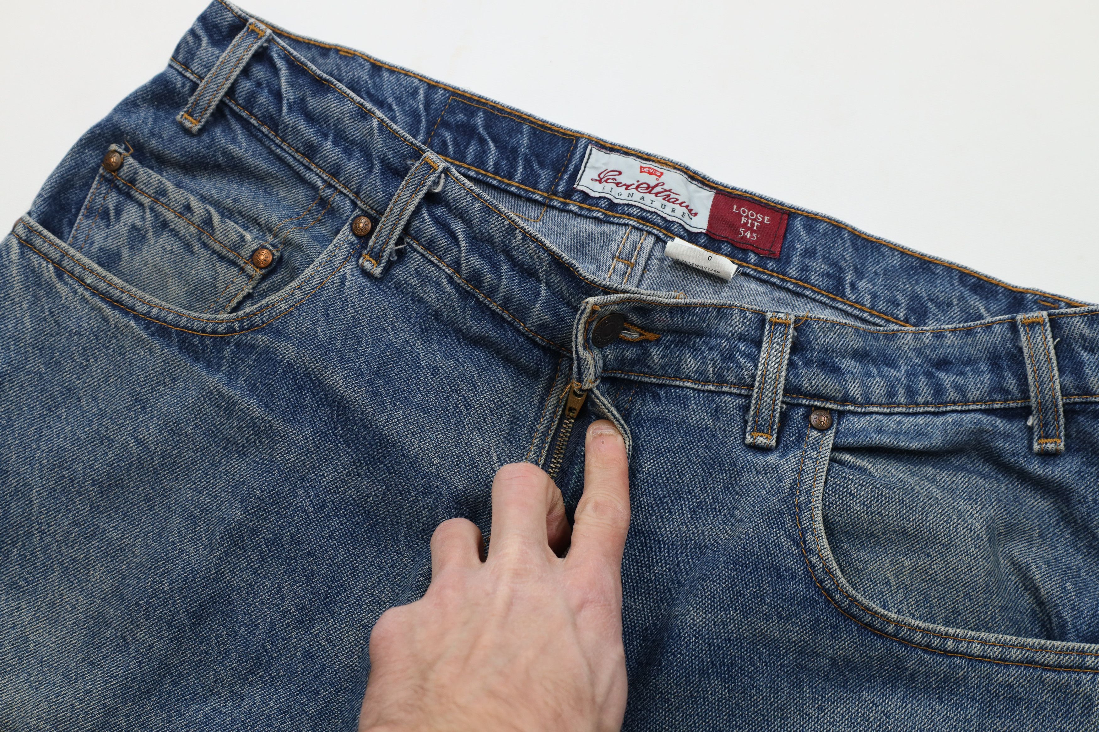 Levi's Vintage 90s Levis 545 Loose Fit Denim Jeans Blue Cotton USA Size US 36 / EU 52 - 9 Thumbnail