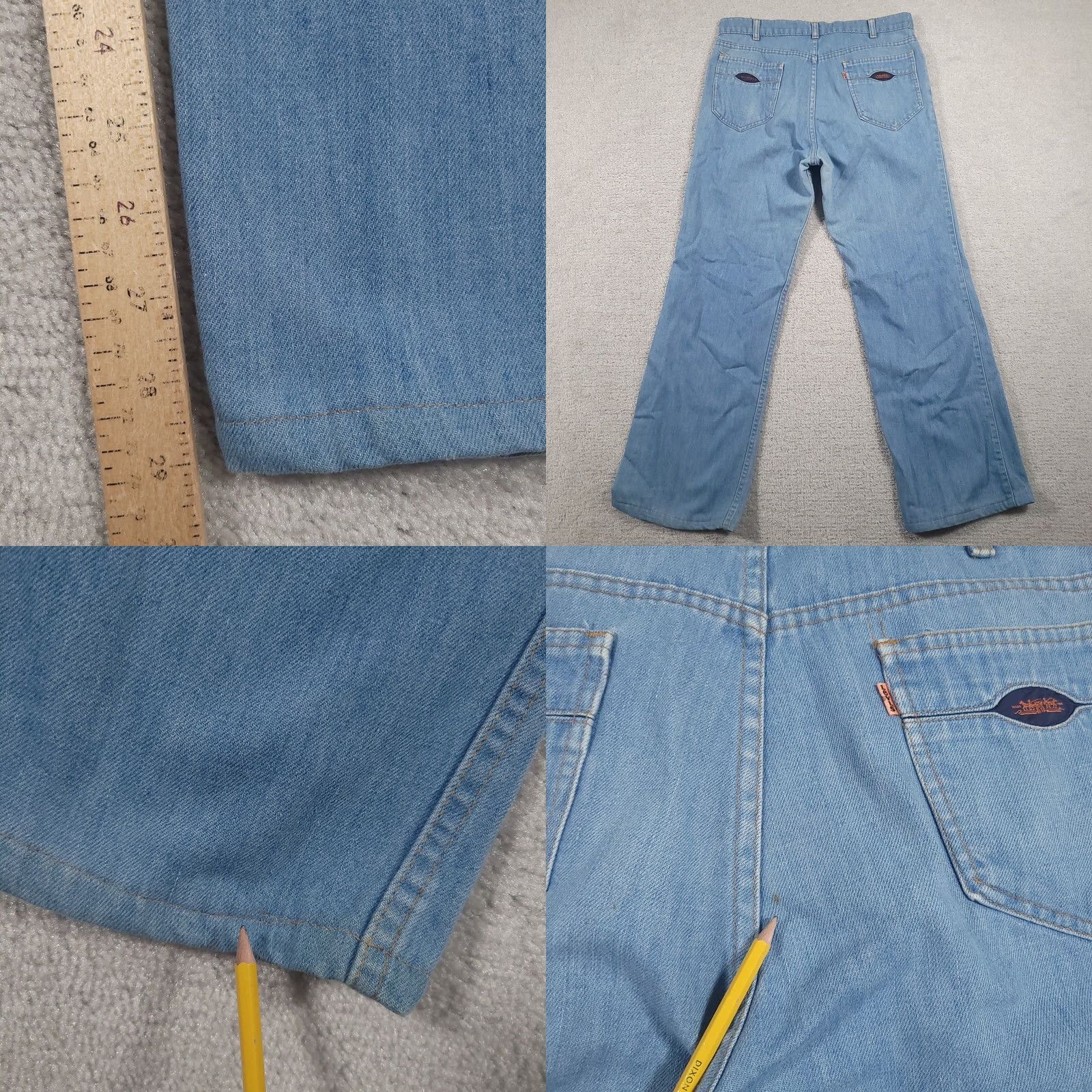 Levi's VINTAGE Levi's 22247 Jeans Mens 34x29 Blue Denim Talon Zipper Straight USA 80s Size US 34 / EU 50 - 10 Thumbnail