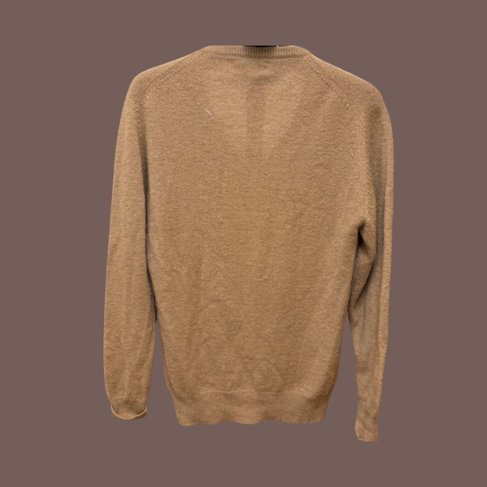 Vintage VTG Cable Knit | B. Altman Brown V-Neck | AS IS Upcycle Size US M / EU 48-50 / 2 - 3 Thumbnail