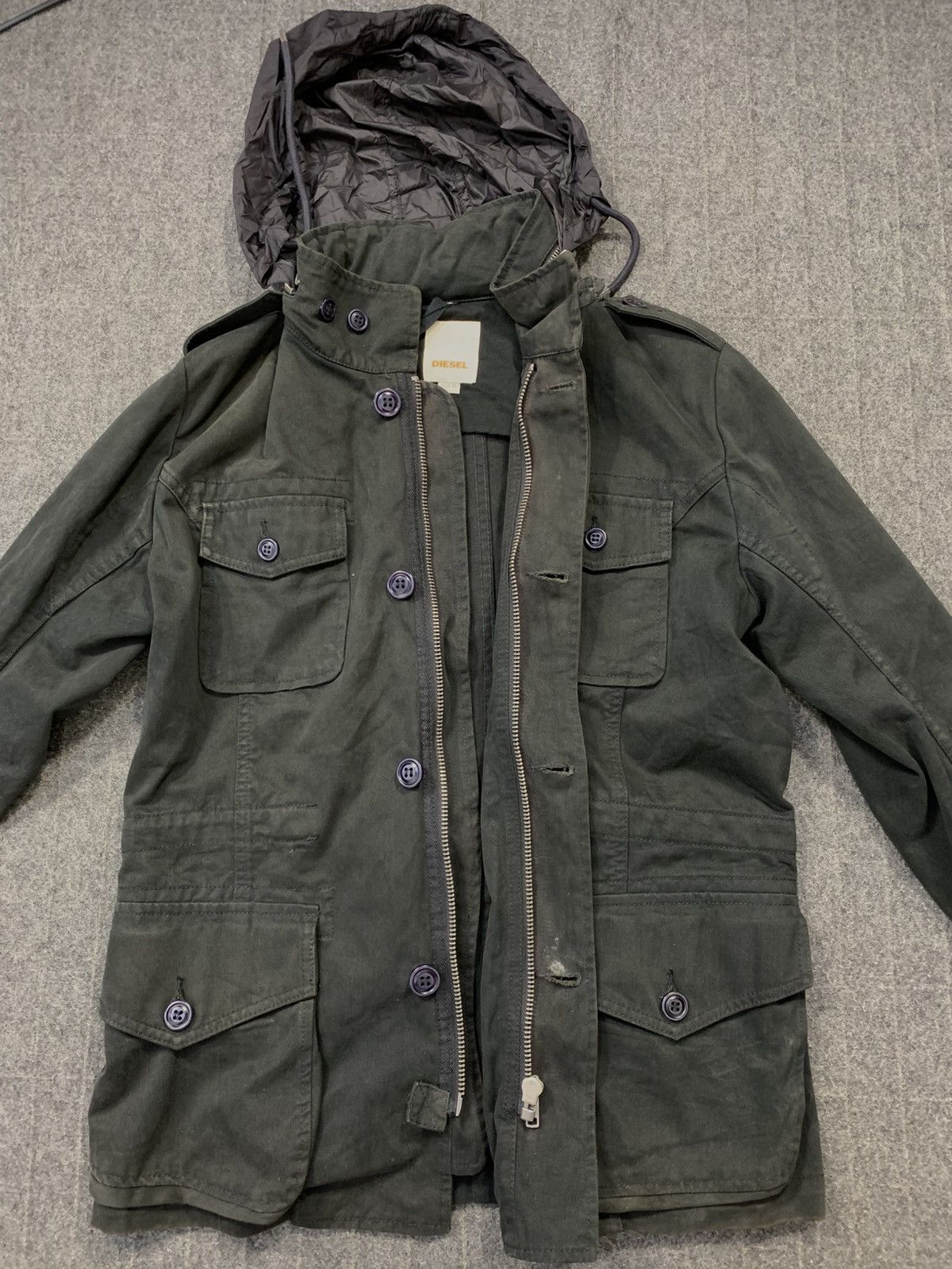 Diesel 90s Diesel Industry Denim Division Hooded Multipockets Size XL / US 12-14 / IT 48-50 - 5 Thumbnail