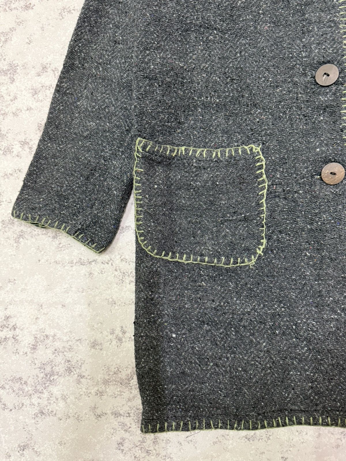 Vintage Yul Women’s Dark Gray Tweeds Coat Jacket Size S / US 4 / IT 40 - 5 Thumbnail