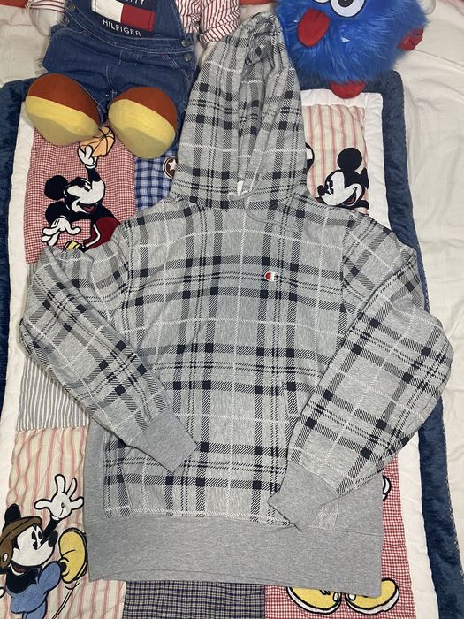 Plaid hot sale champion hoodie