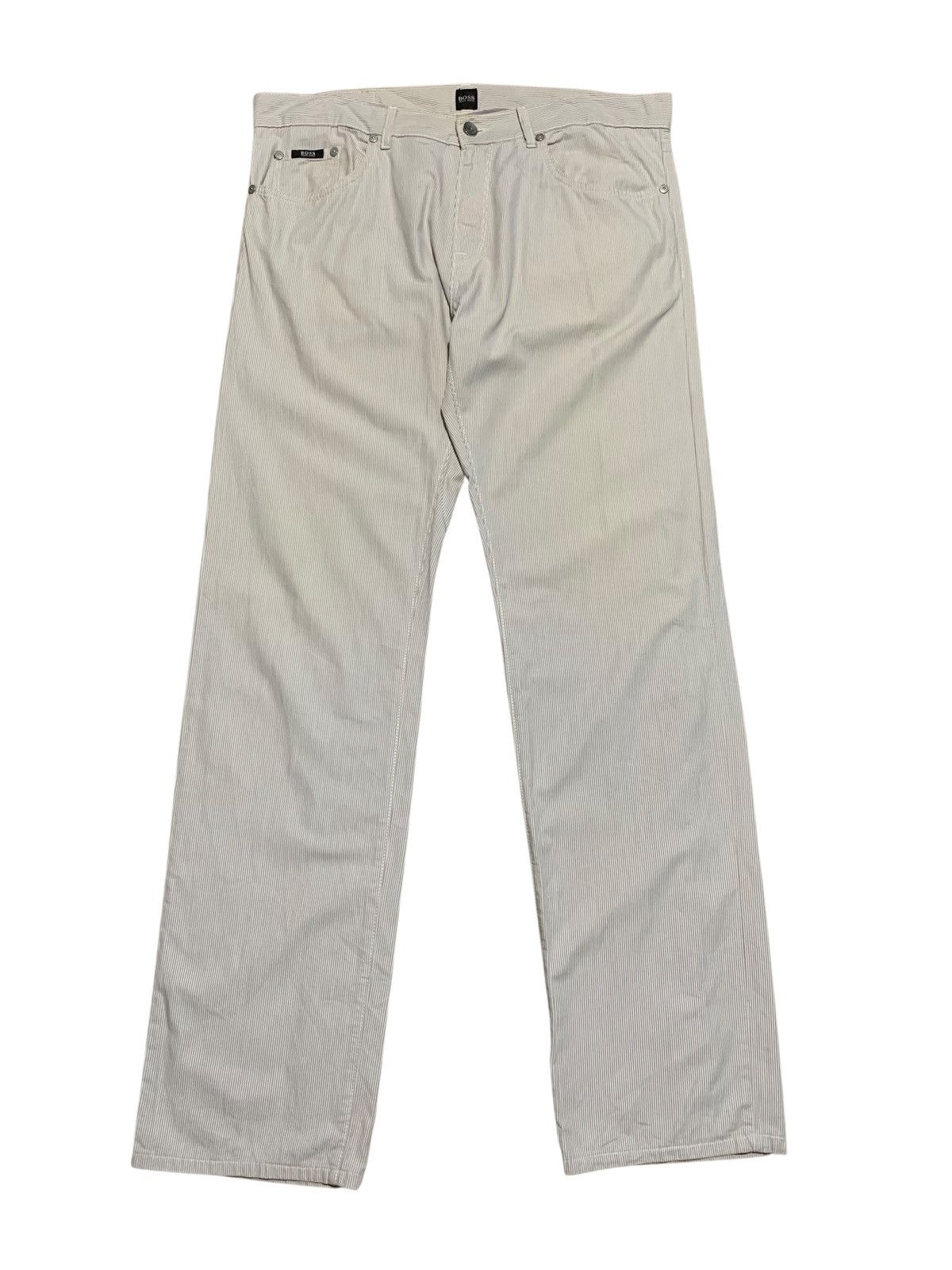 Hugo Boss Hugo Boss Maine pin stripes regular fit pants Size US 36 / EU 52 - 1 Thumbnail