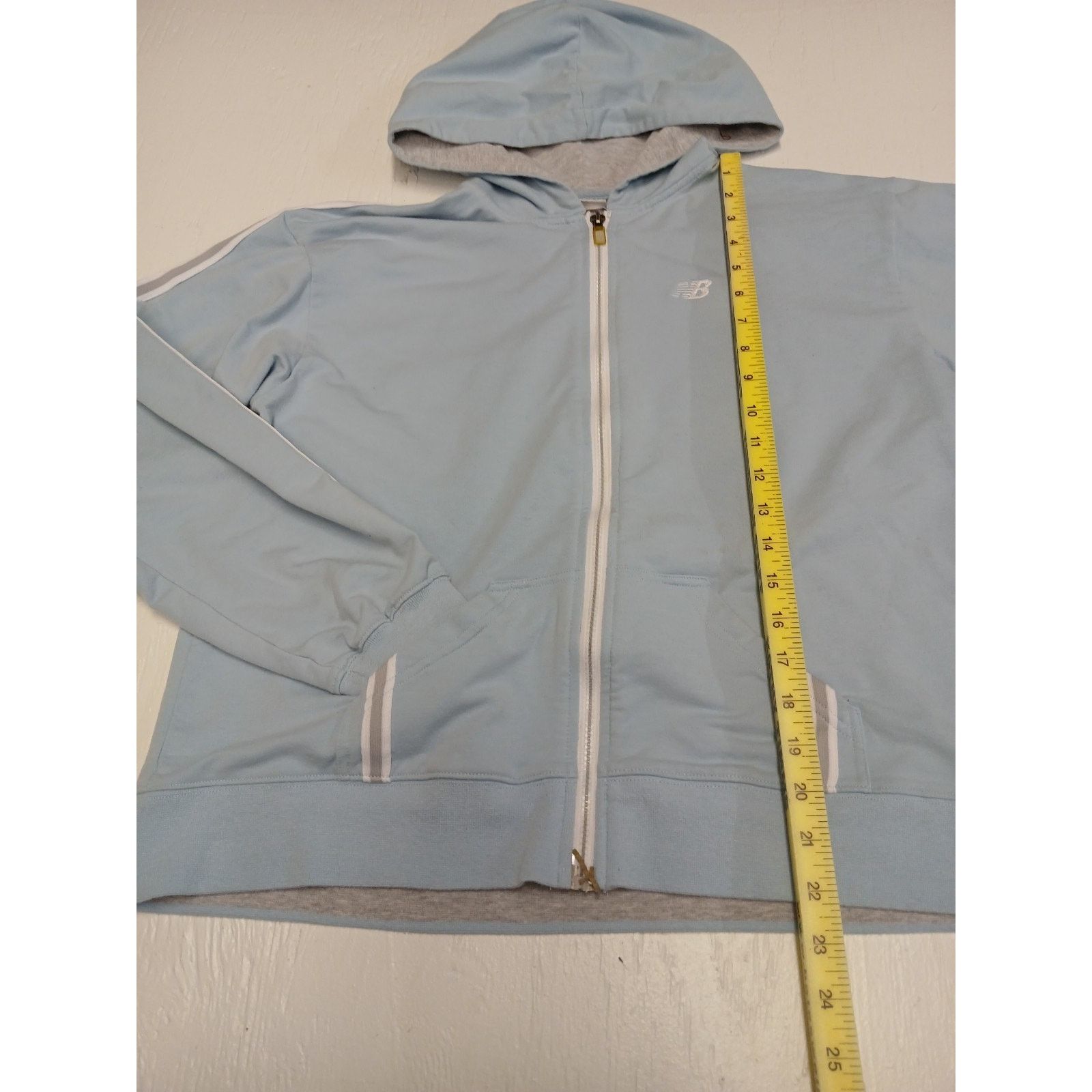 New Balance New Balance (XL) Blue Zip Down Soft Hoodie Jacket Size XL / US 12-14 / IT 48-50 - 2 Thumbnail