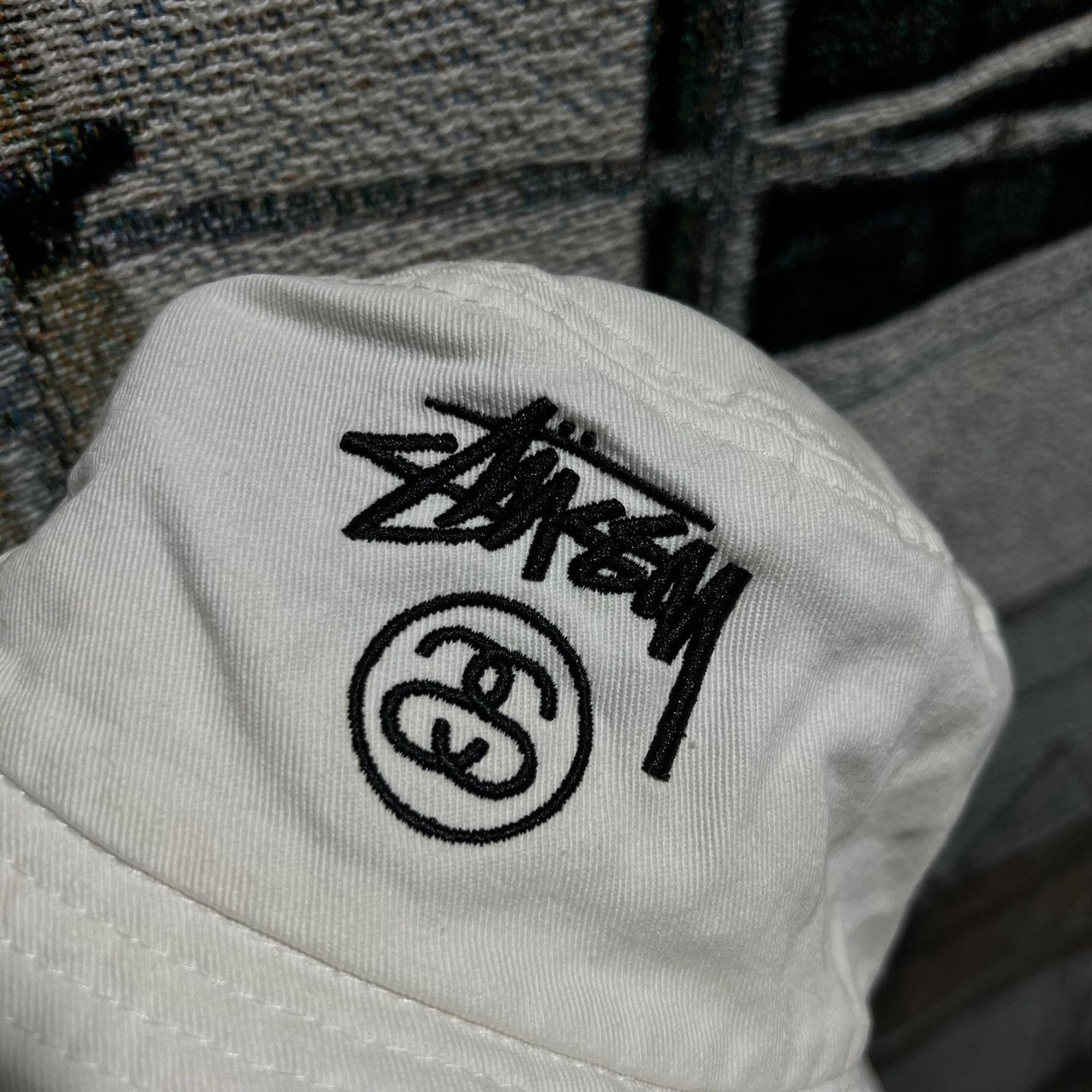 Stussy (SOLD OUT)Stussy Bungeoji bucket hat White Size ONE SIZE - 4 Thumbnail