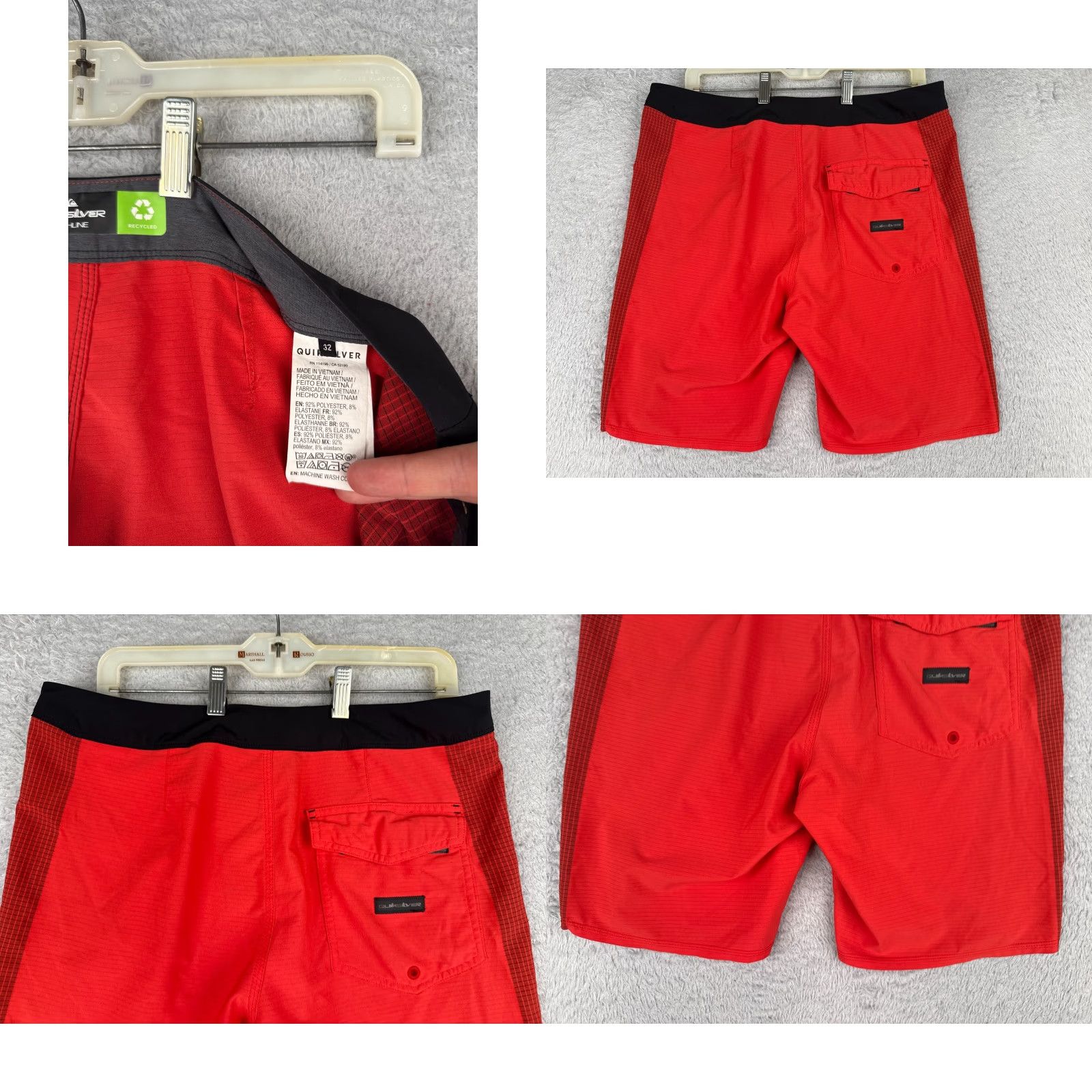 Quiksilver Quiksilver Shorts Mens 32 Red Pockets Board Polyester 32x9 Size US 32 / EU 48 - 9 Thumbnail
