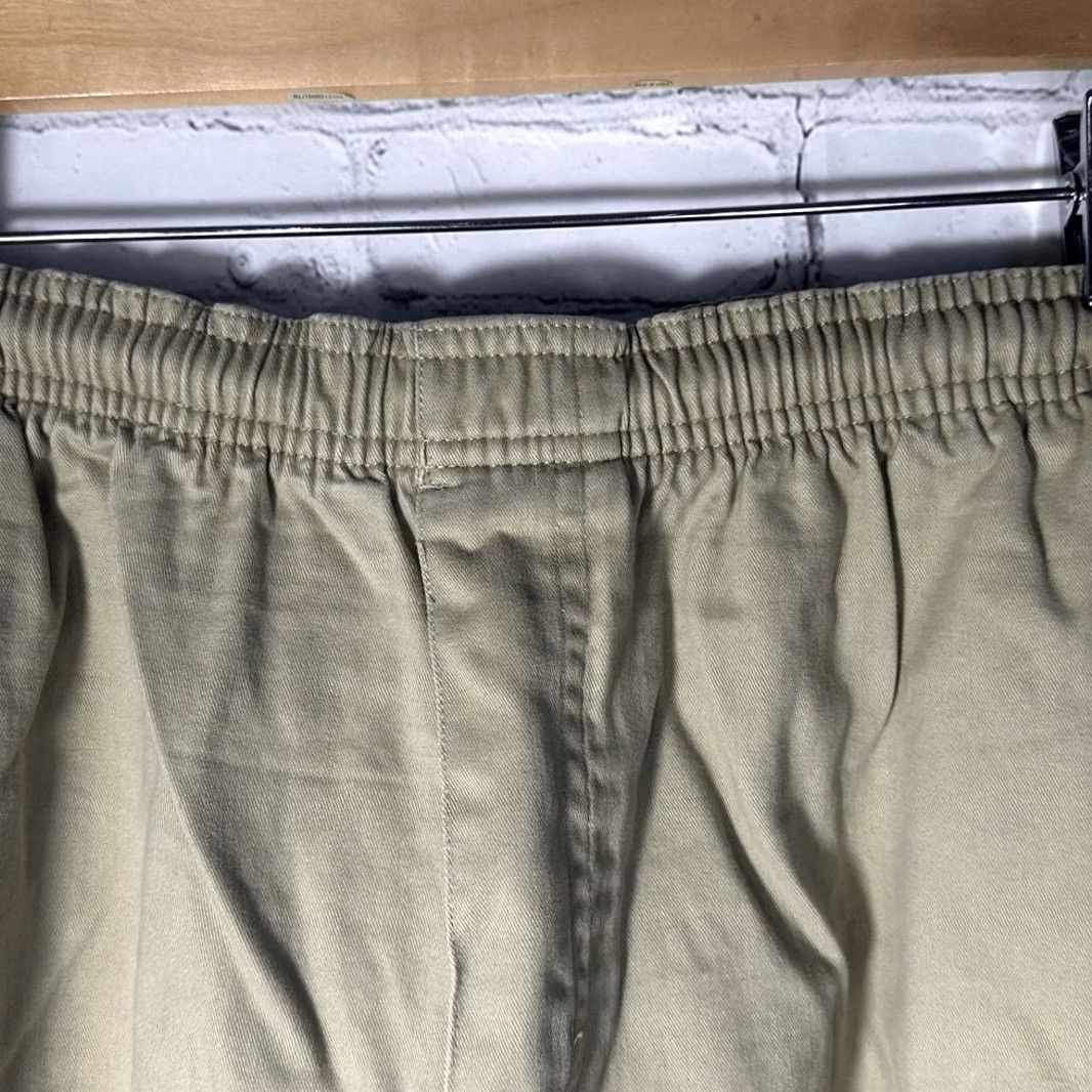 Ocean Pacific VINTAGE Ocean Pacific Tan Shorts Mens L Elastic Waist Drawstring Chino Brown Style 20488 Mens Size US 33 - 3 Thumbnail