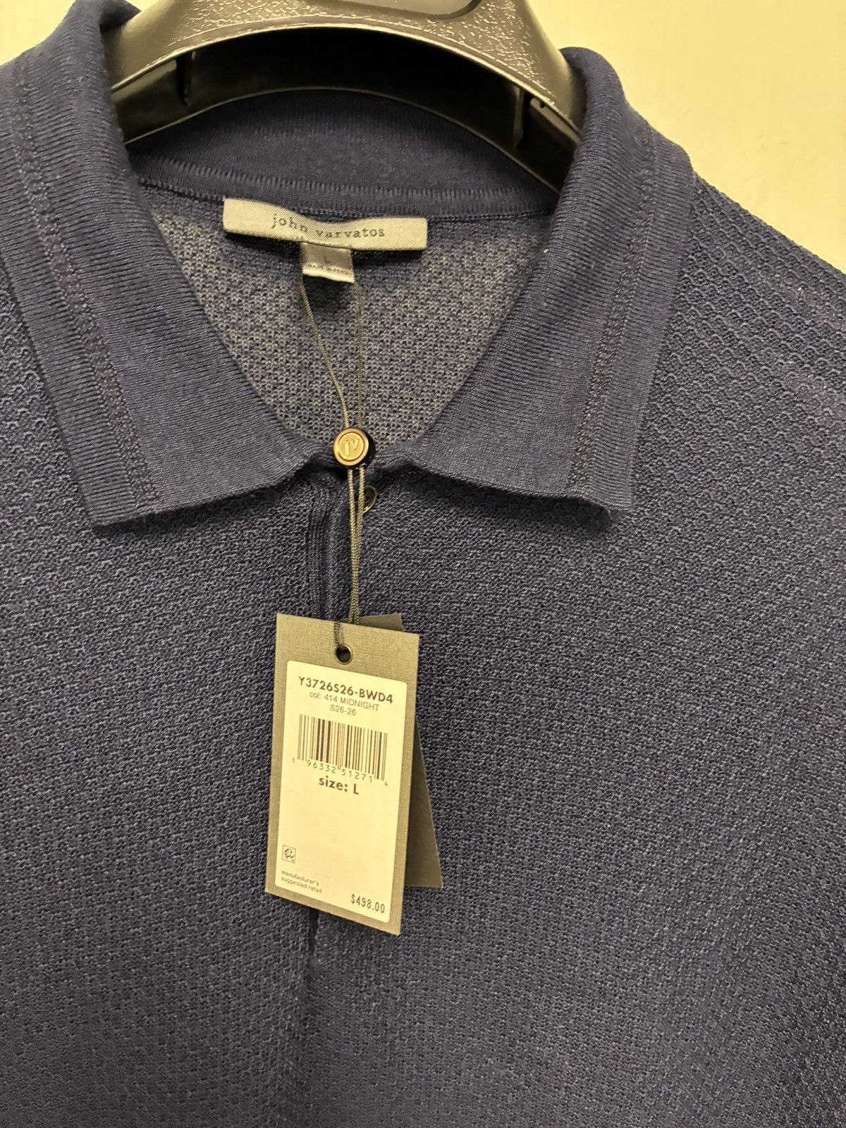 John Varvatos Venturi Polo Large Size US L / EU 52-54 / 3 - 9 Thumbnail