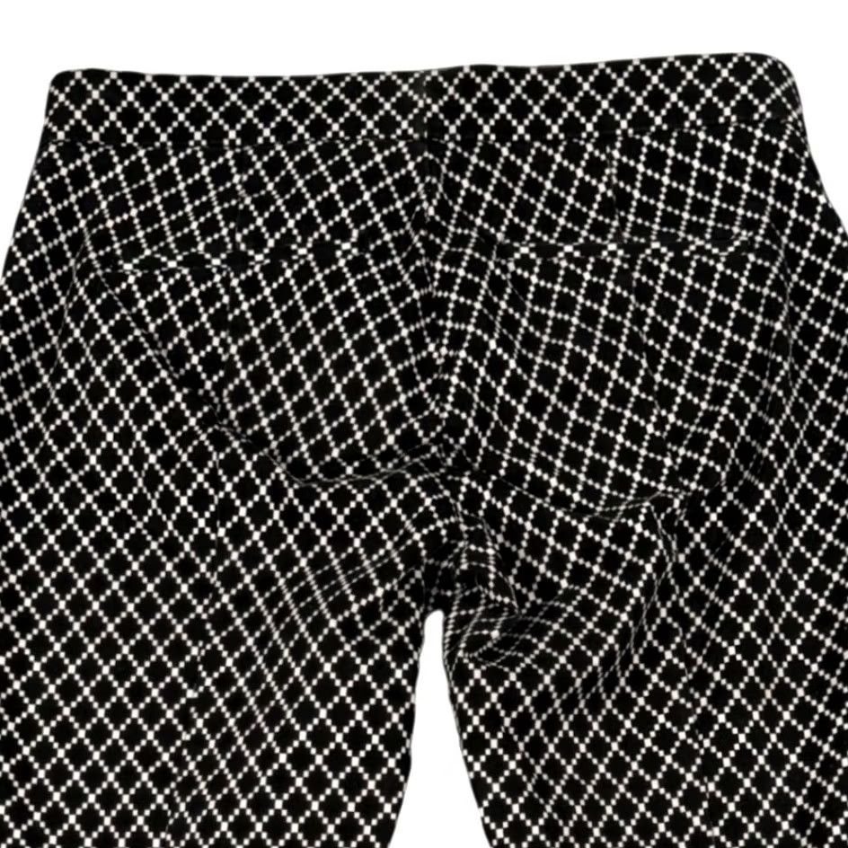 Gap VINTAGE Gap Ultra Skinny Pants Geometric Printed Black Twill Stretch Pockets Zip Button Cropped Workwear Casual Womens 30in Waist 24in Inseam Size 4 Size 27" / US 4 / IT 40 - 4 Thumbnail