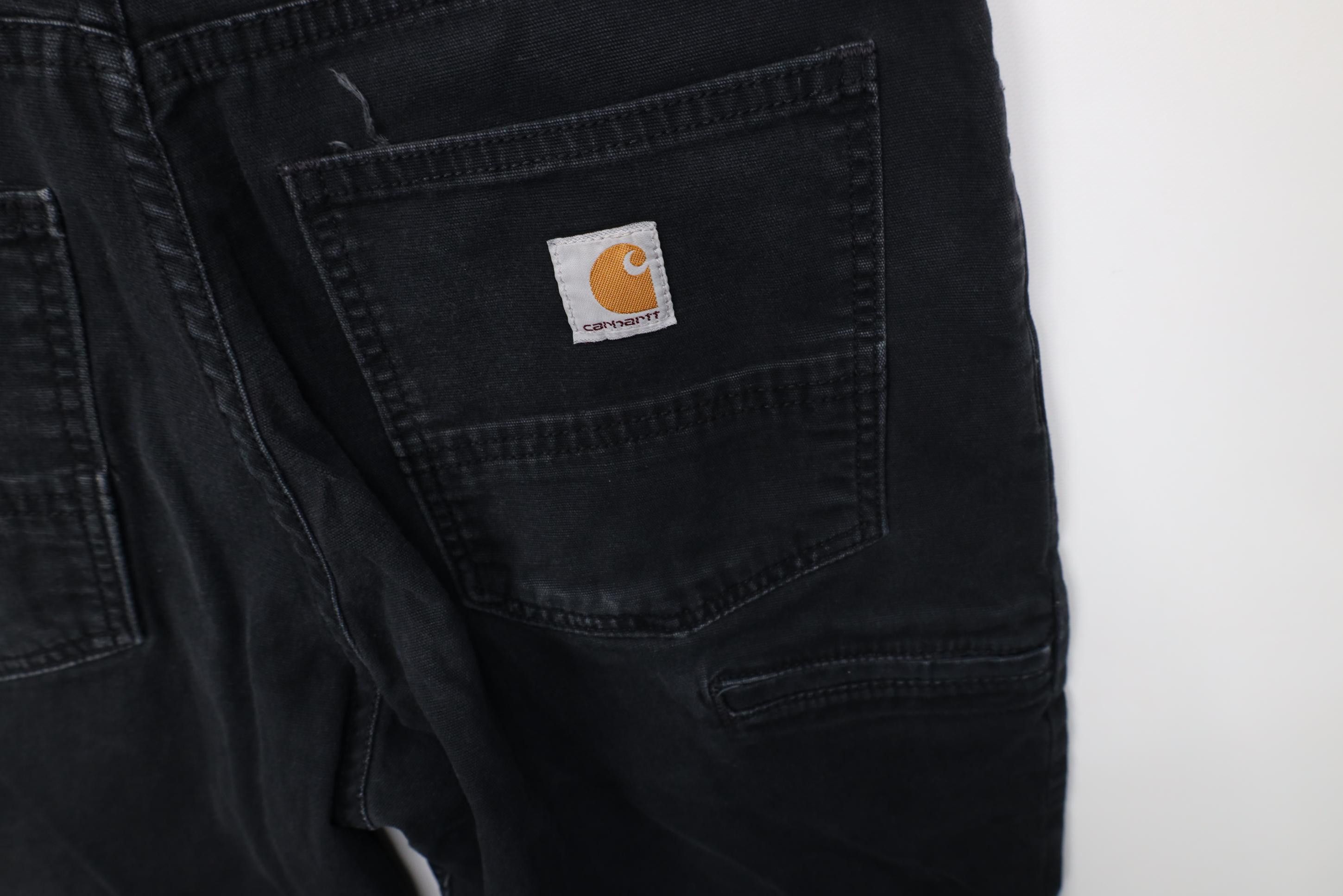 Carhartt Vintage Y2K Carhartt Relaxed Fit Stretch Canvas Pants Black Size US 33 - 15 Thumbnail