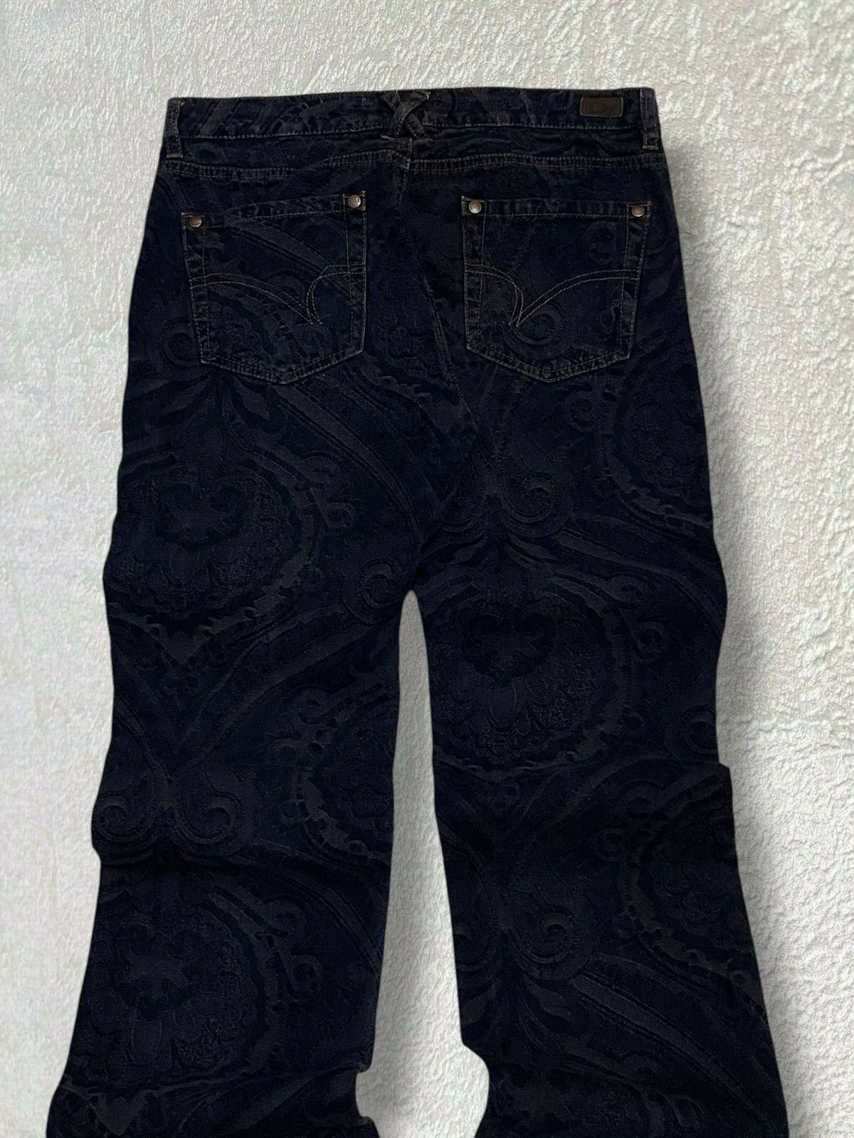 Designer × Japanese Brand × Vintage Vintage Designer DKNY Iconic Paisley Design Flared Denim Size US 30 / EU 46 - 11 Thumbnail