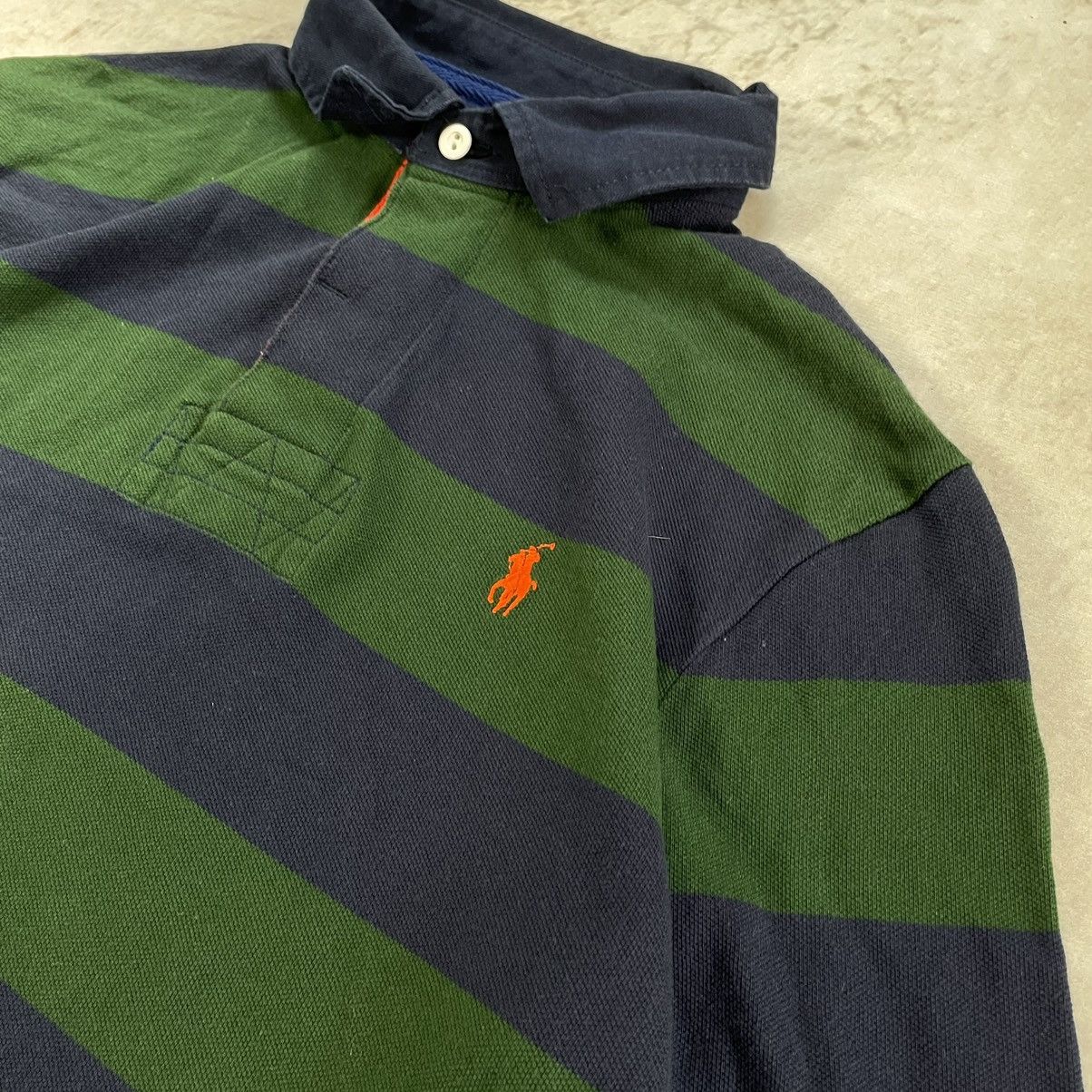 Polo Ralph Lauren × Vintage Vintage 90s Polo Ralph Lauren Chief Keef Stripe Rugby Shirt Size US M / EU 48-50 / 2 - 6 Thumbnail