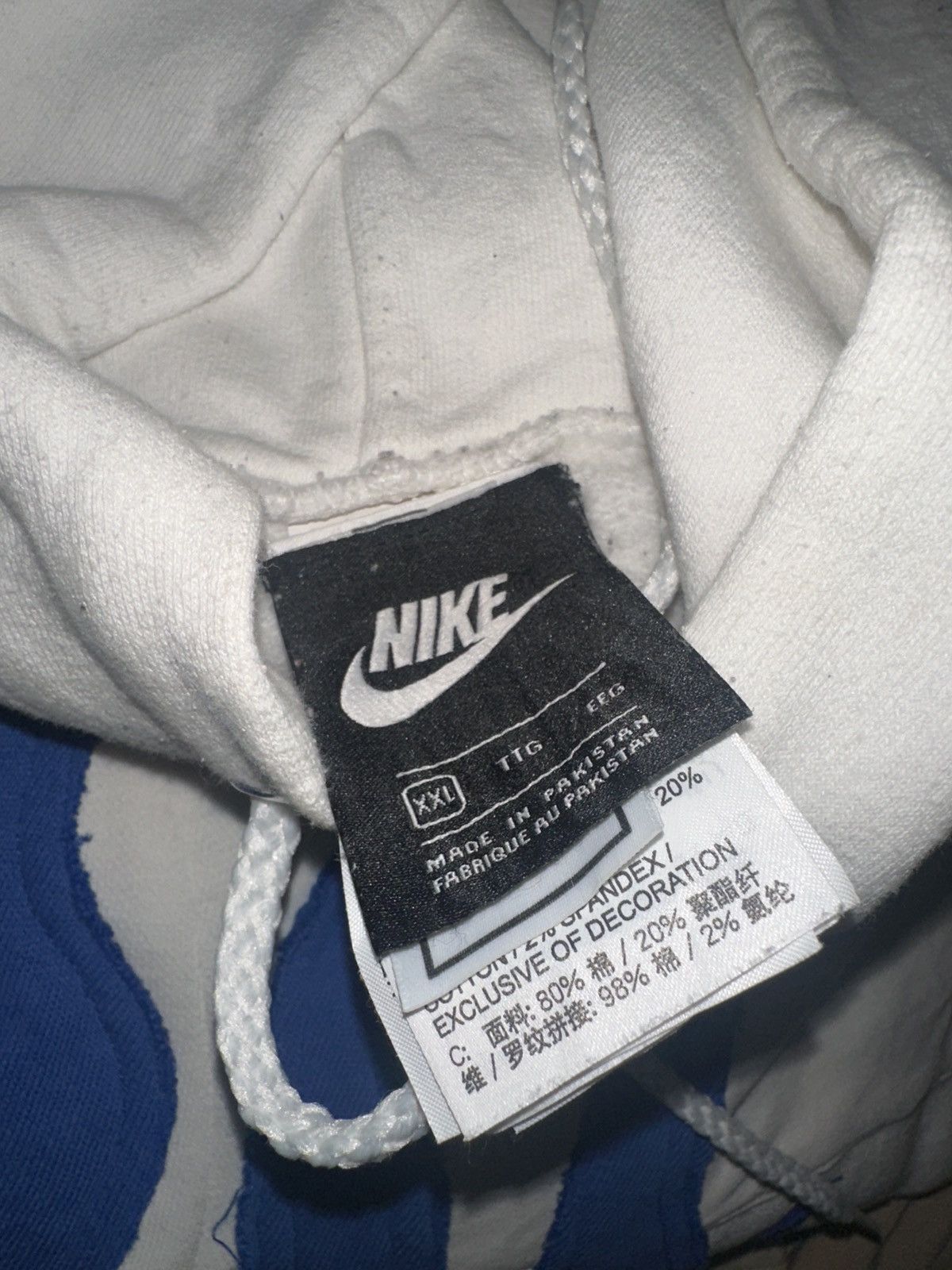 Nike White Pirate BLUE Flame “BlueSea” 598 Hoodie Reworked Size US XXL / EU 58 / 5 - 7 Thumbnail