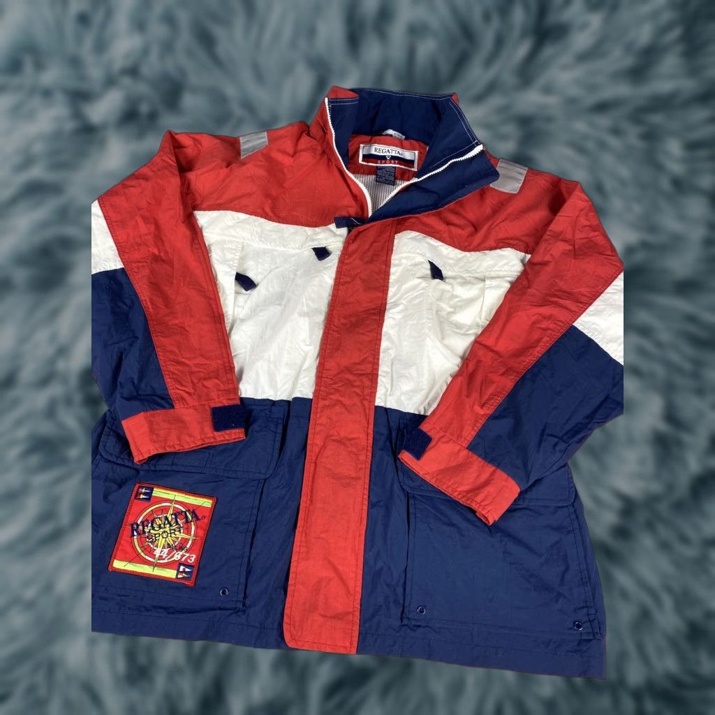 Vintage VINTAGE Regatta Sport Sailing Windreaker Parka Jacket XL Men Red White Blue 90s Size US XL / EU 56 / 4 - 1 Thumbnail