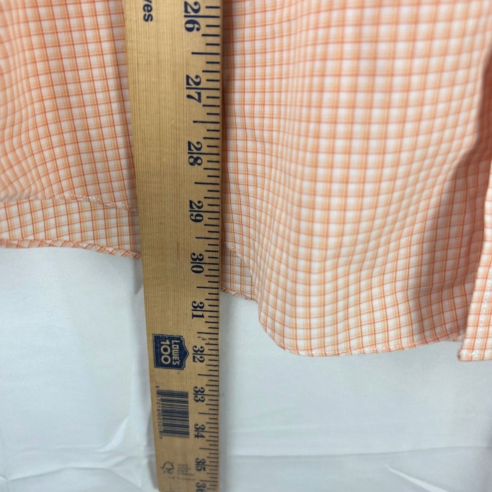 Brooks Brothers Brooks Brothers Dress Shirt Mens 15.5 35 Orange Gingham Regent Fit Non-Iron Shirt Mens Size 42R - 4 Thumbnail