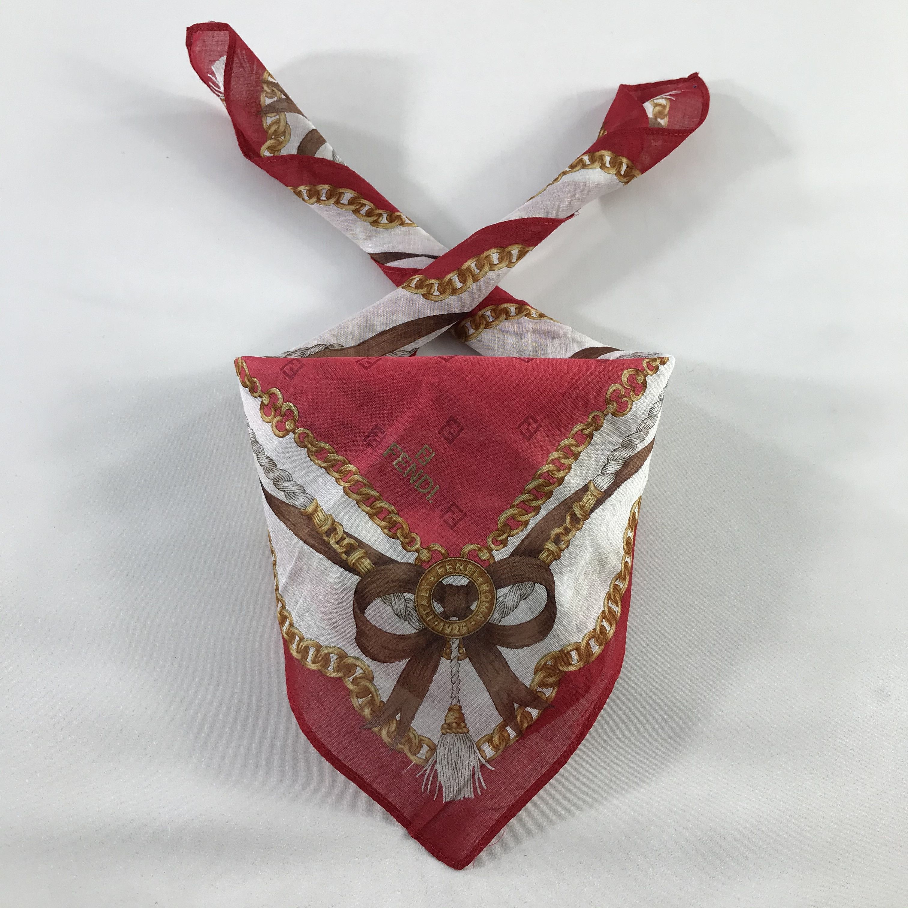 Vintage Vintage Fendi Bandana / Handkerchief / Neckerchief - S1109 Size ONE SIZE - 3 Thumbnail