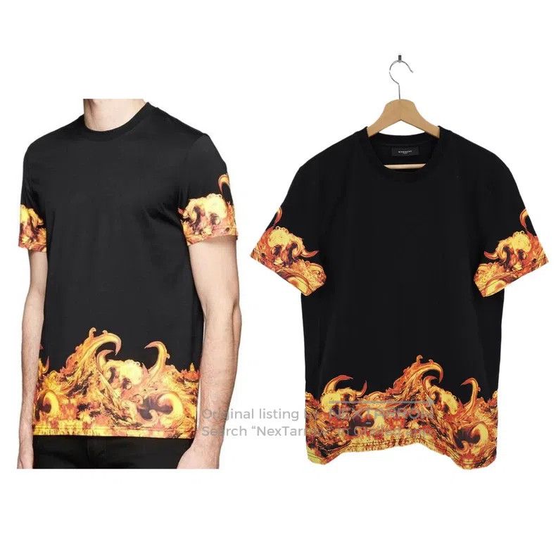 Givenchy Givenchy Black flame short-sleeve Size US L / EU 52-54 / 3 - 1 Thumbnail