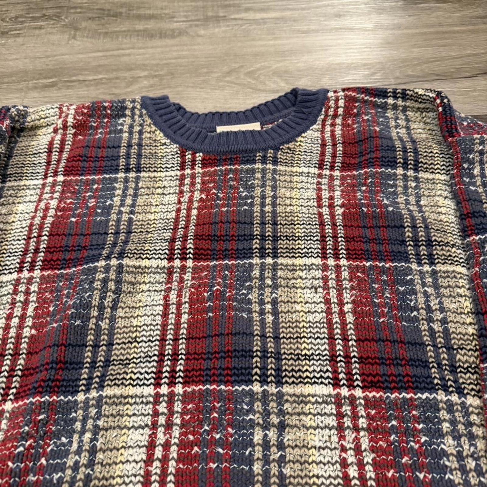 Northern Reflections Vintage northern reflections square pattern knit sweater 90s Size US M / EU 48-50 / 2 - 2 Thumbnail